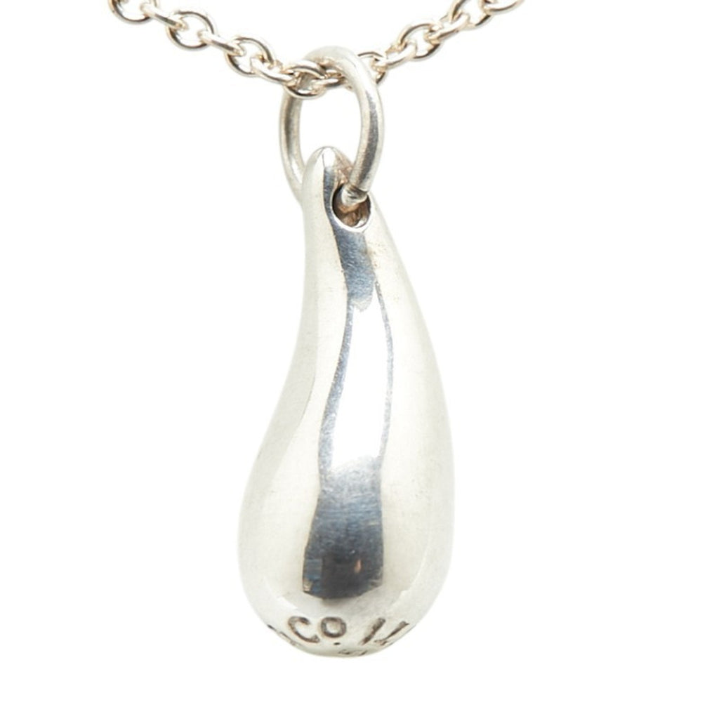Teardrop Pendant Necklace Sterling Silver