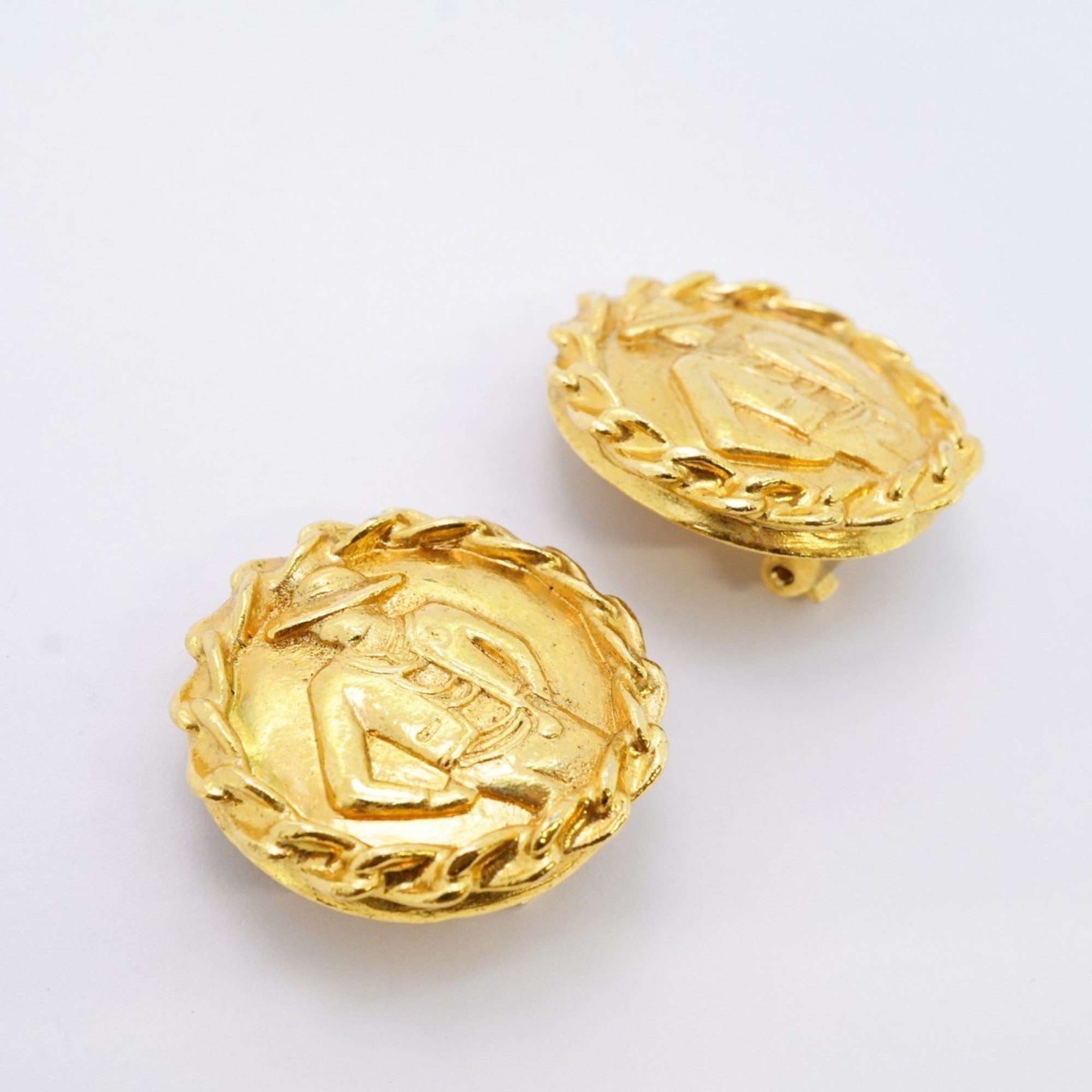 Clip-On Earrings Clip-On Gold-Tone Metal