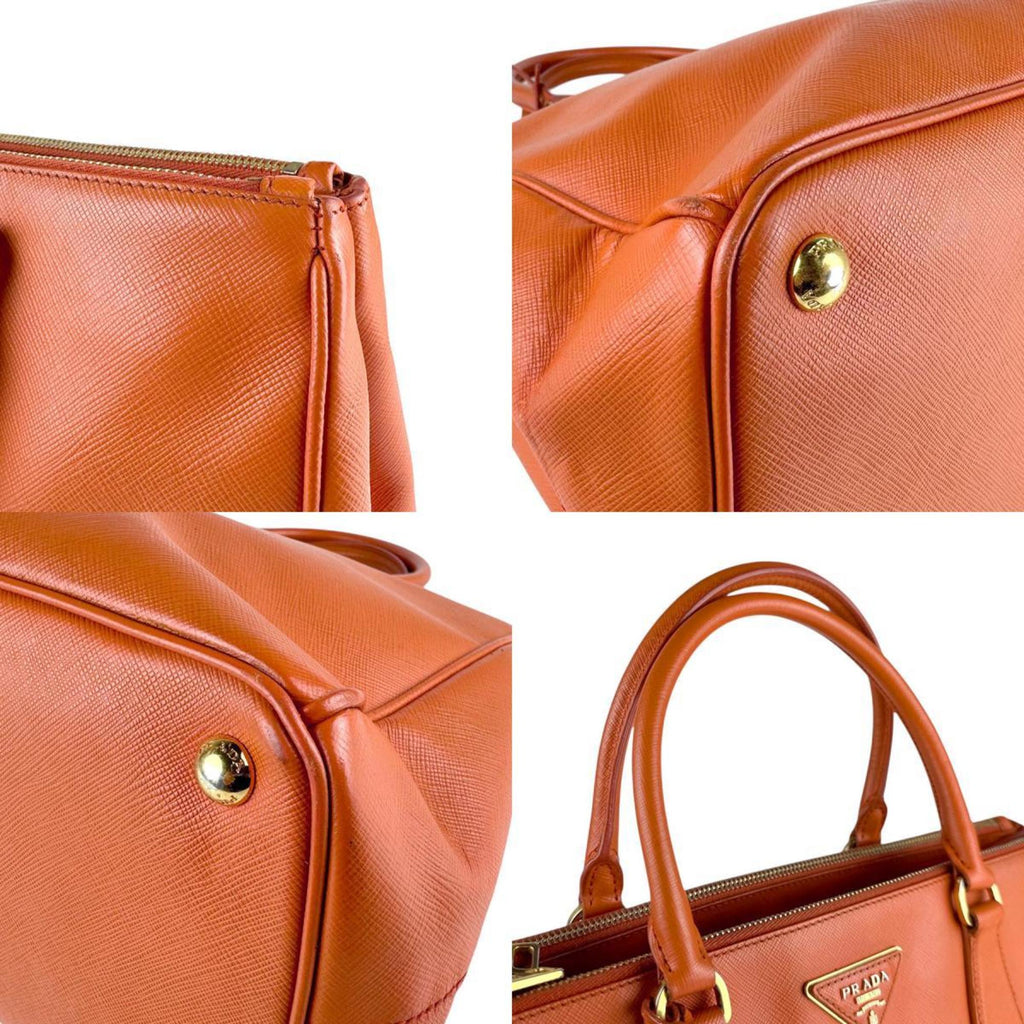 Double Zip Lux Tote Saffiano Leather Medium