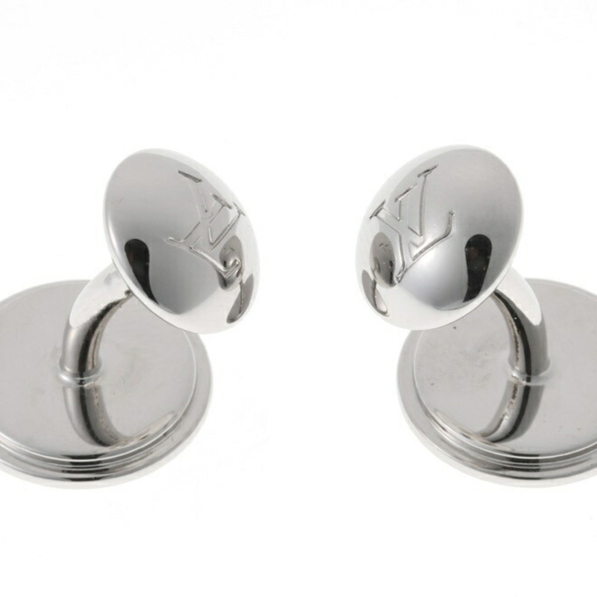 Circle Cufflinks Silver Metal Bracelet