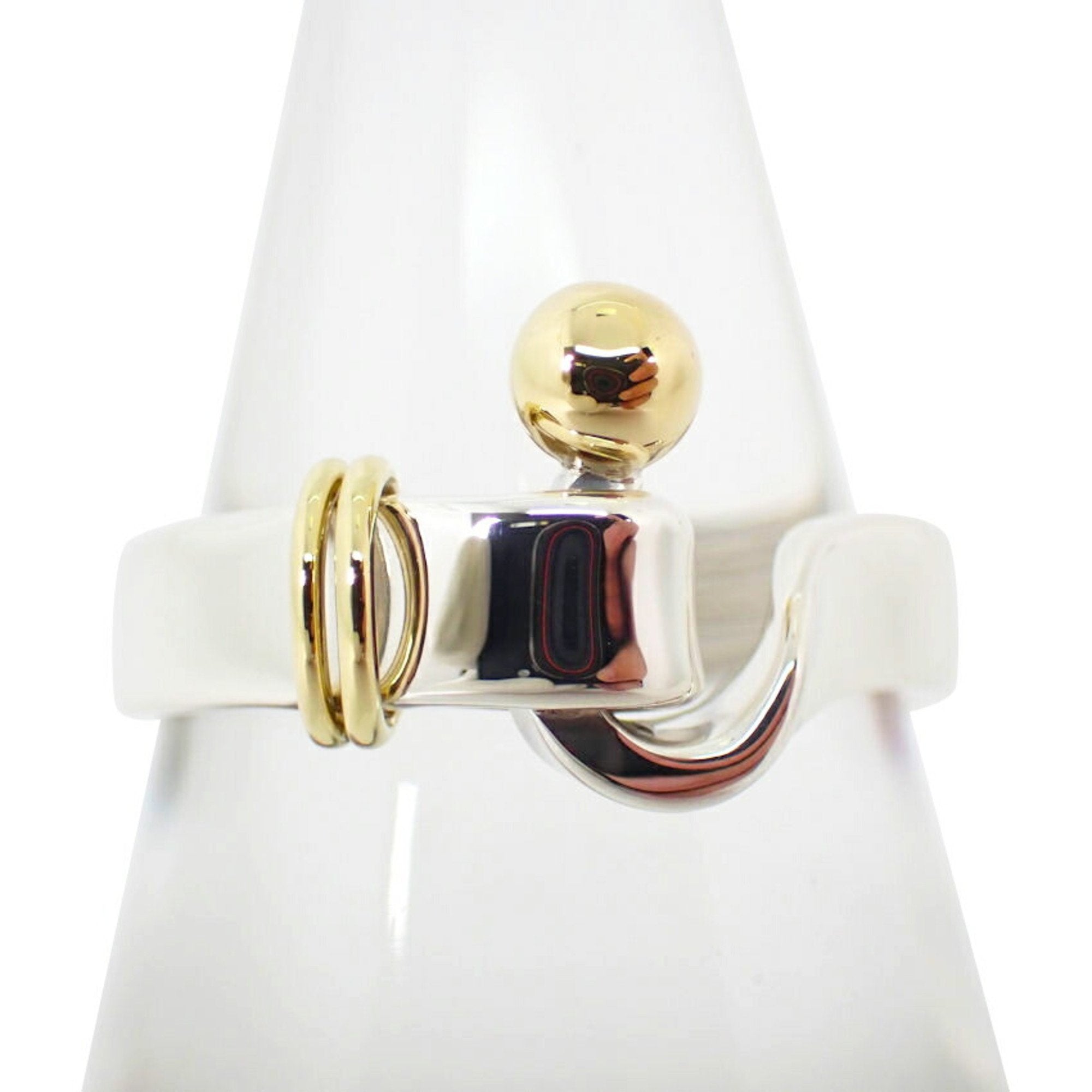 Band Ring Sterling Silver and 18K Yellow Gold