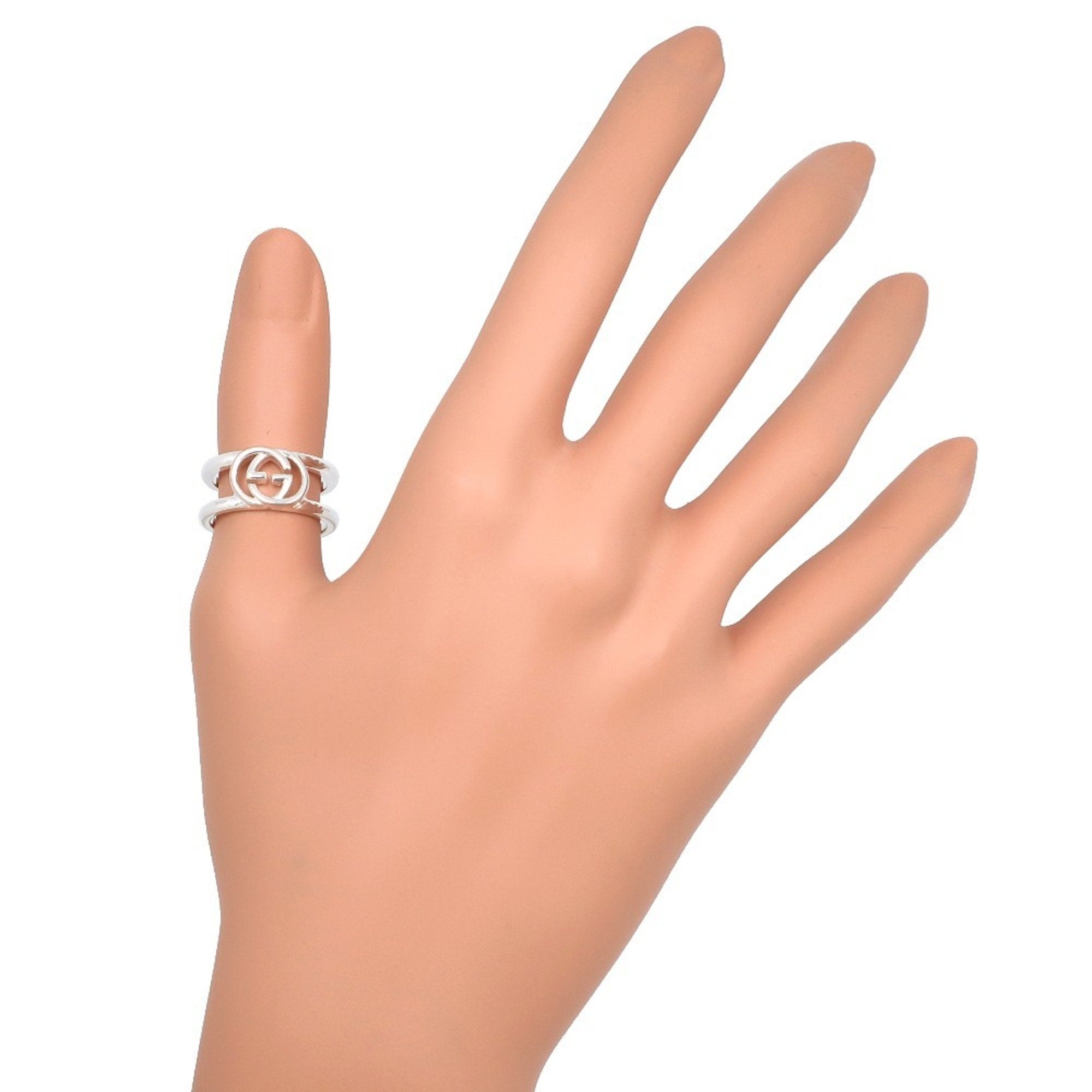 Interlocking G Band Ring Sterling Silver