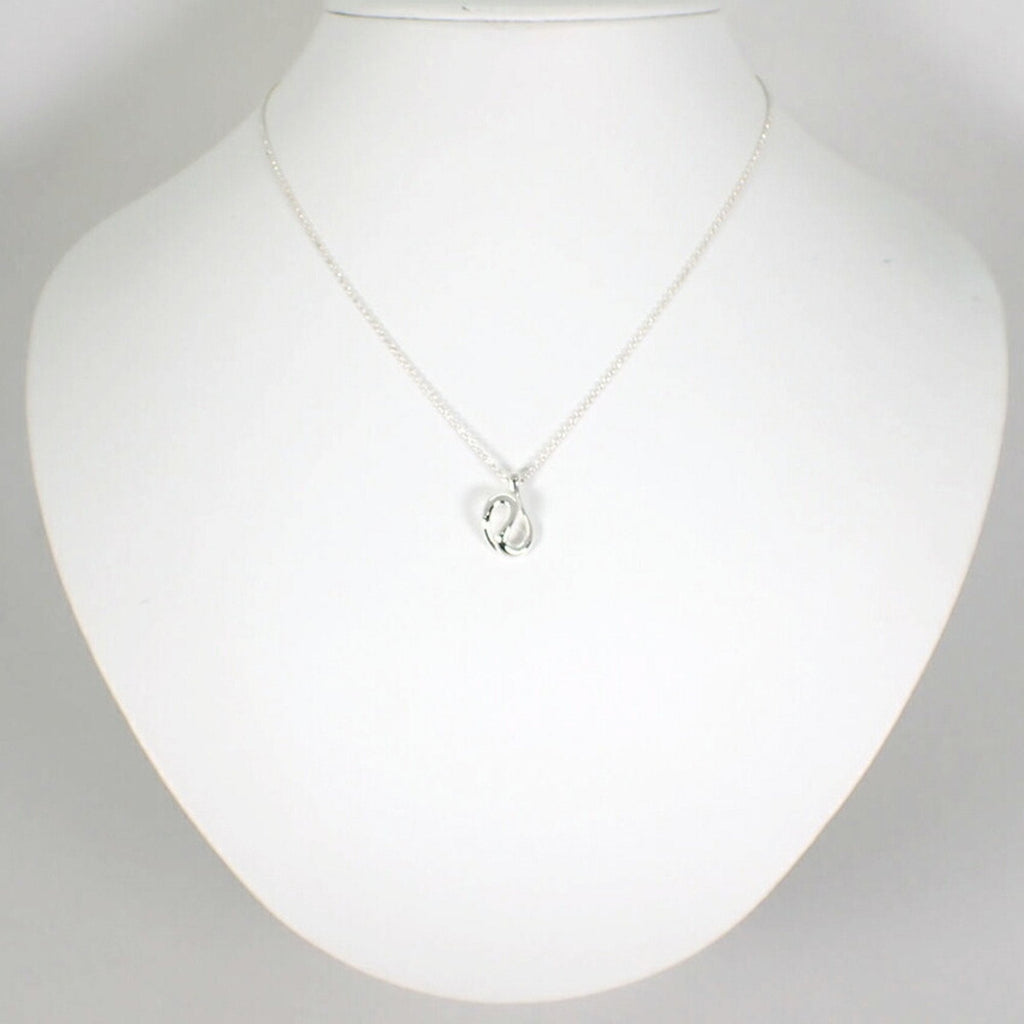Wave Pendant Necklace Sterling Silver