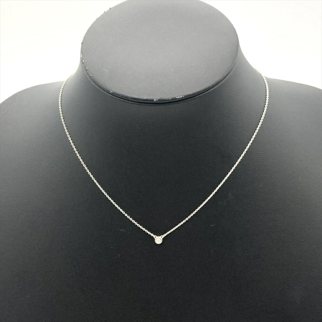 Elsa Peretti Diamonds By The Yard Pendant Necklace Sterling Silver and Diamond
