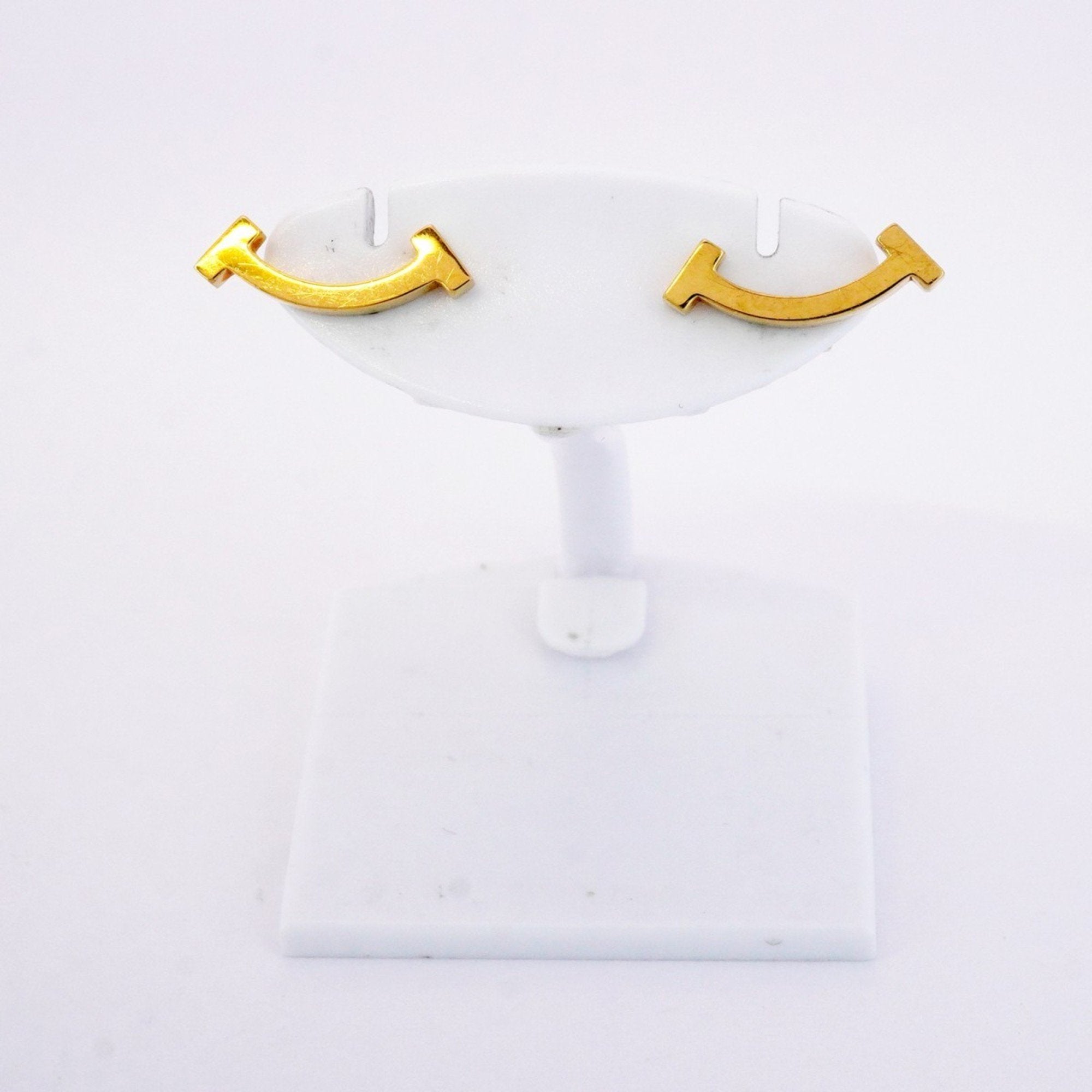T Smile Pendant Necklace 18K Yellow Gold Earrings 18K Yellow Gold