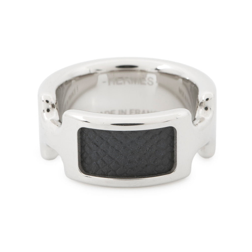 Olympe Ring Epsom Leather and Metal Mini
