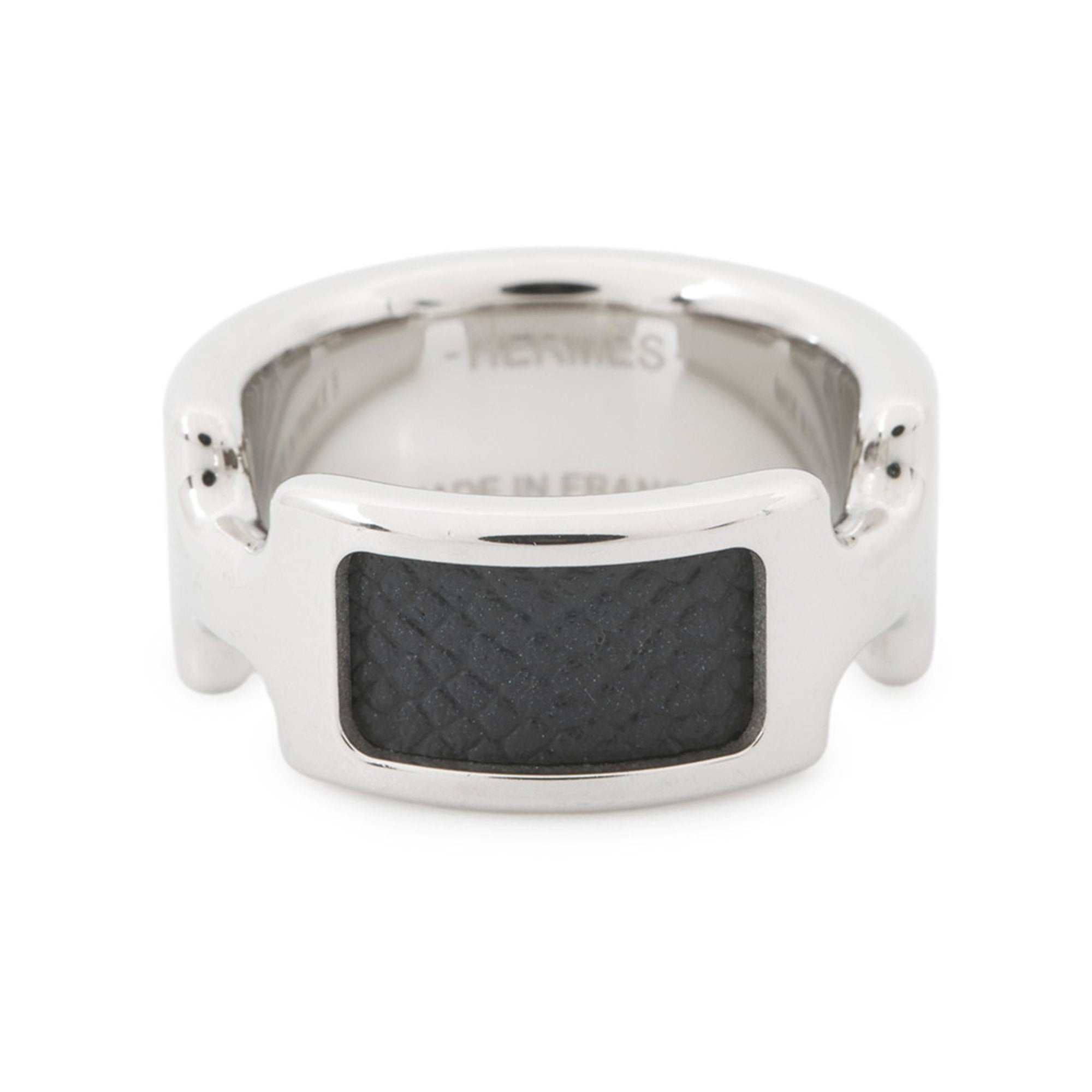 Olympe Ring Epsom Leather and Metal Mini