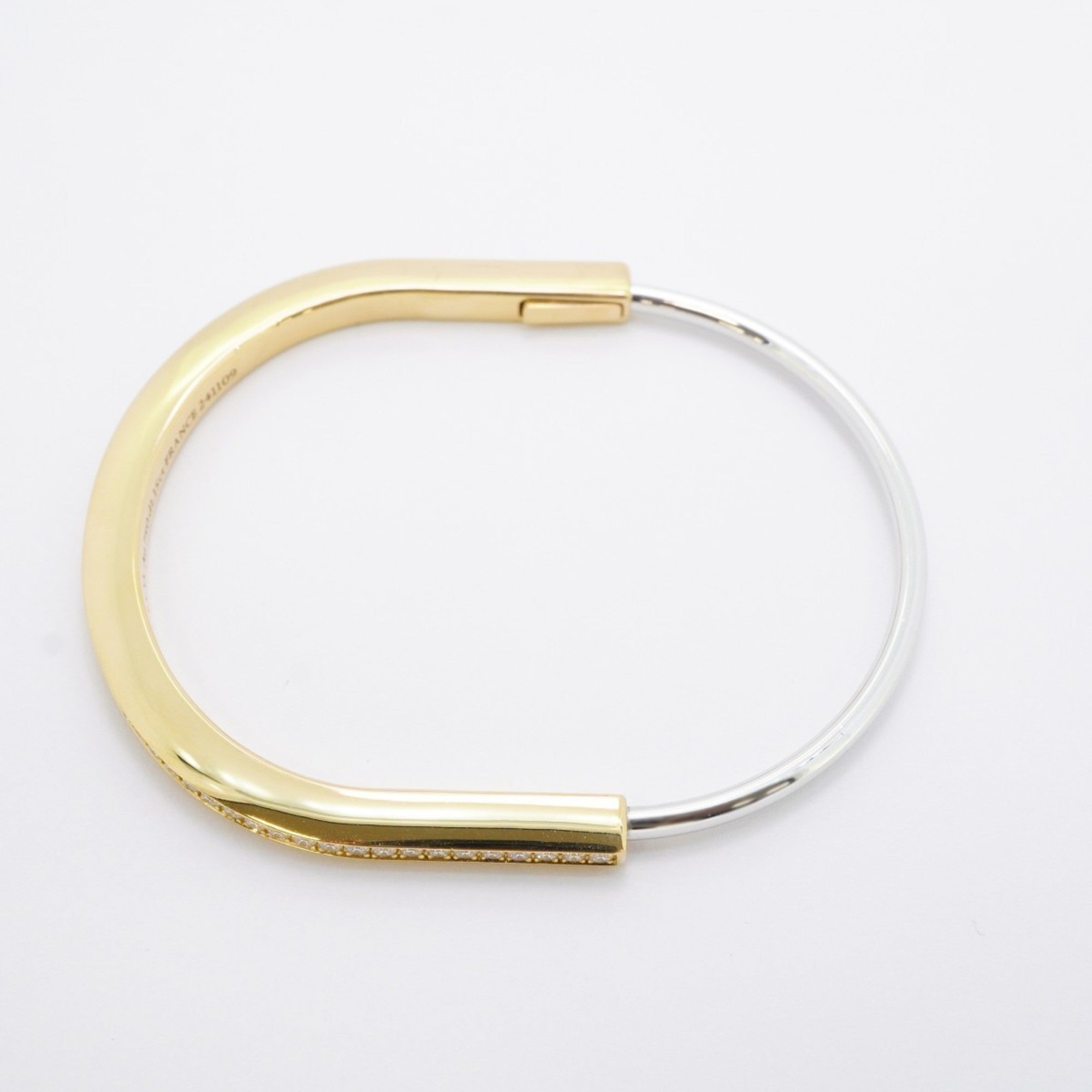 Bangle 18K White Gold and 18K Yellow Gold with Diamond Bracelet