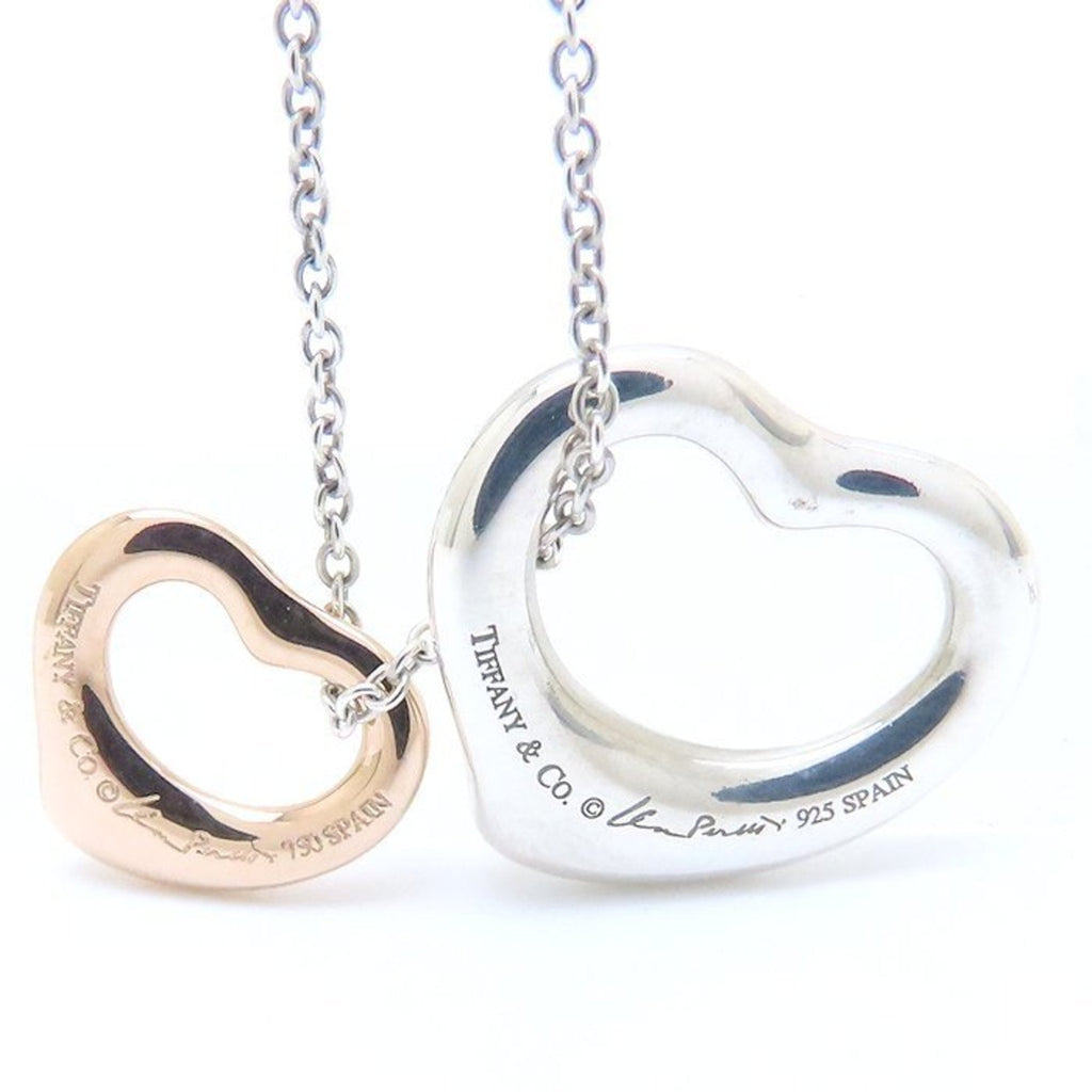Elsa Peretti Pendant Necklace Sterling Silver with 18K Rose Gold 14.3mm