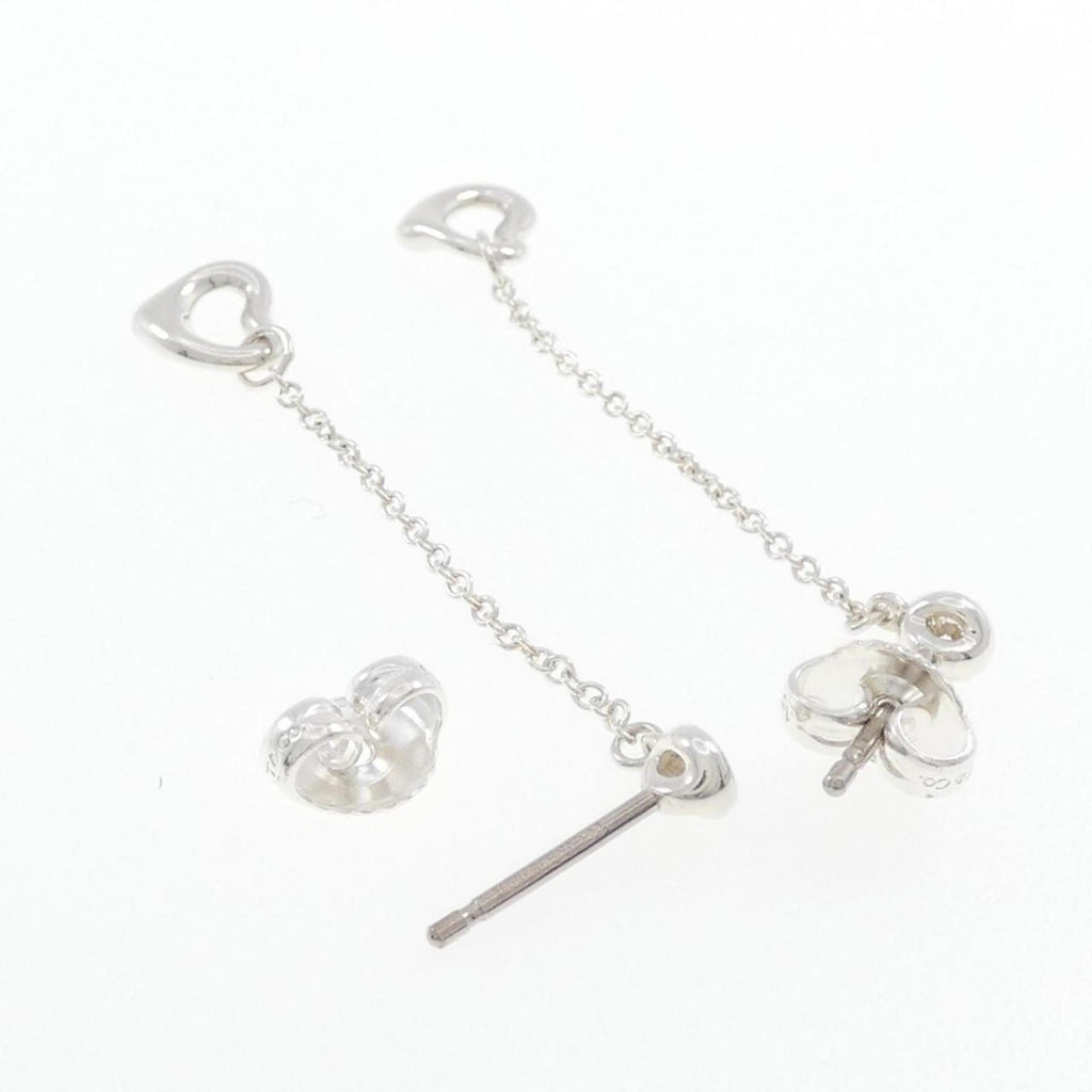 Open Heart Earrings Sterling Silver 39.4mm Sterling Silver