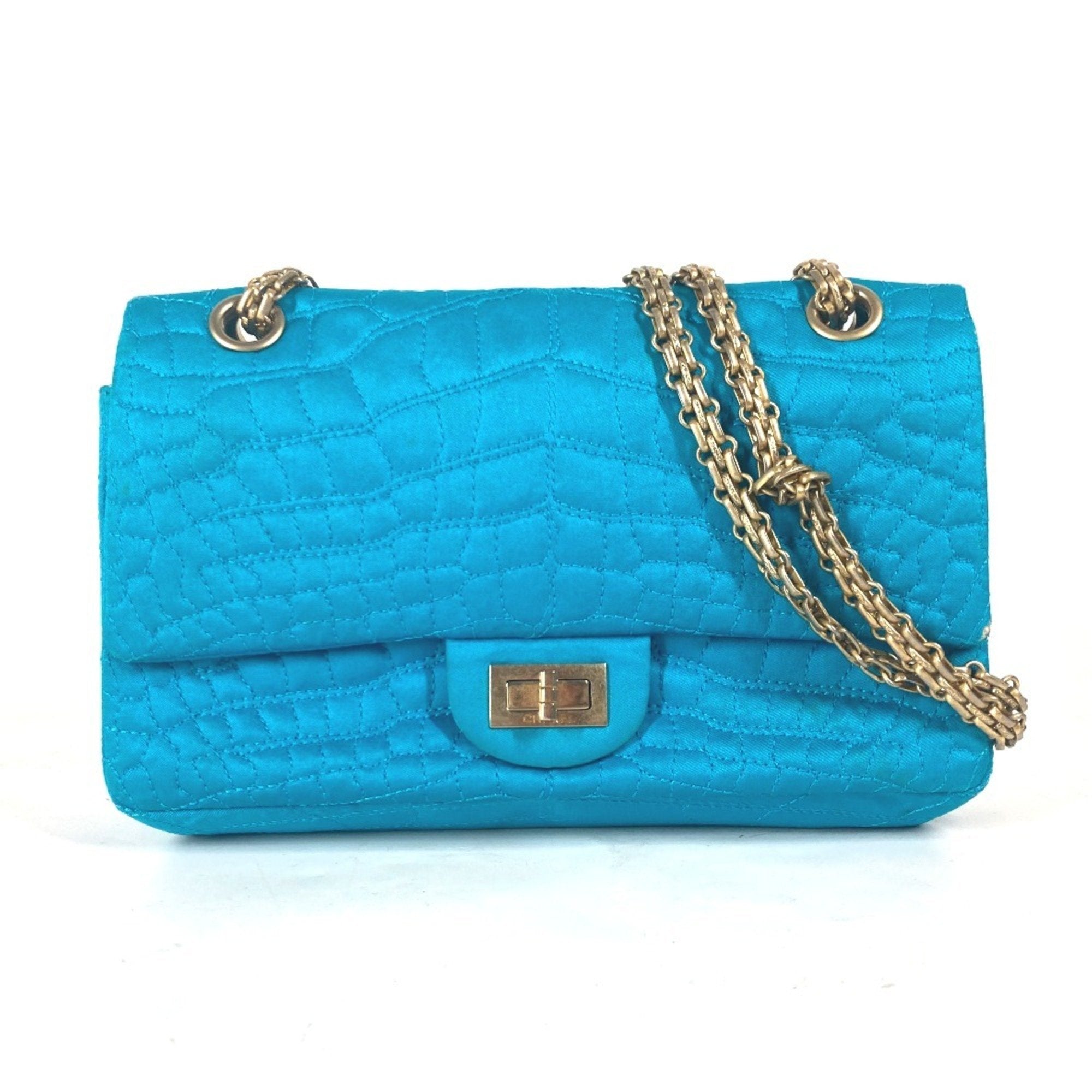 Reissue 2.55 Flap Bag Crocodile Quilted Satin 225