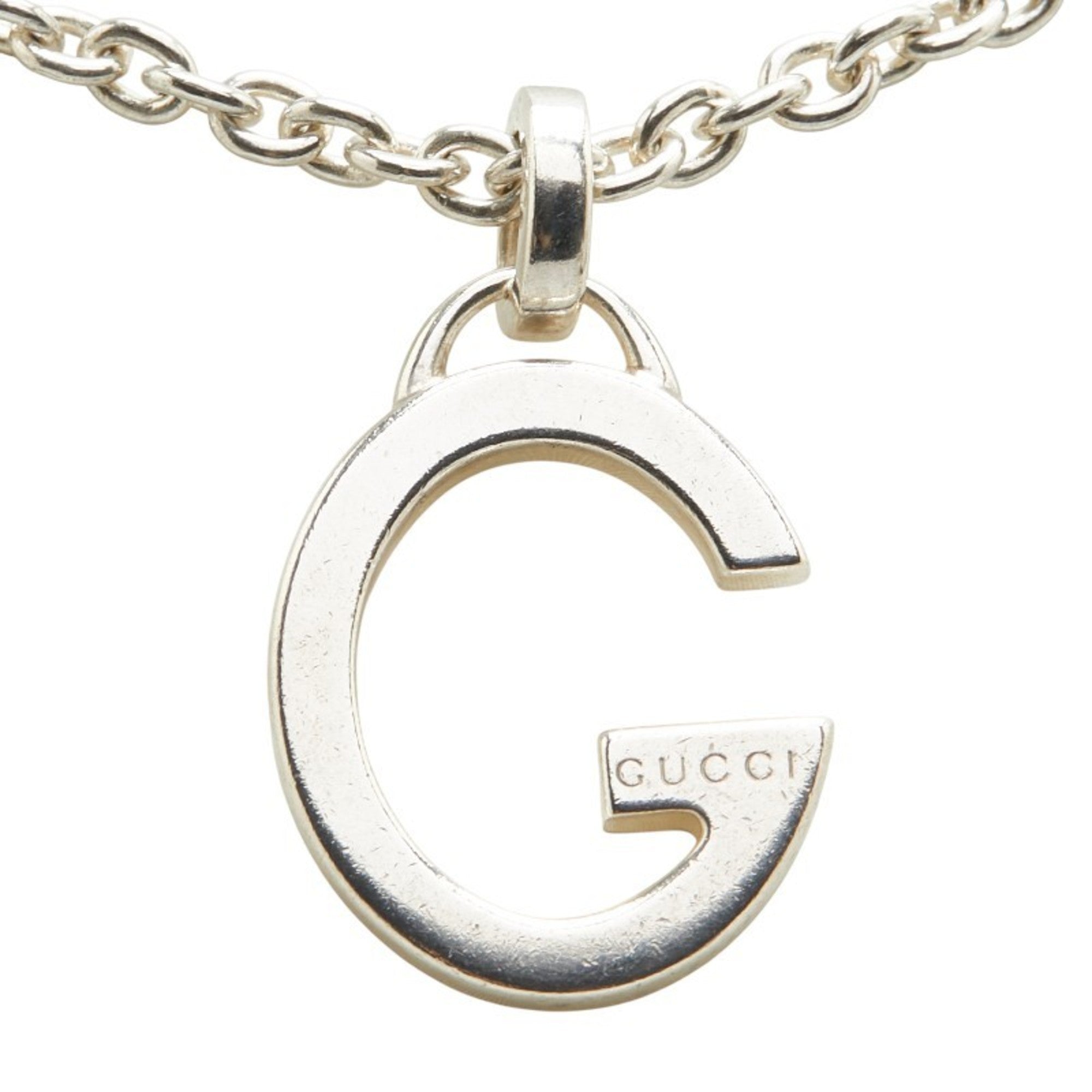 G Pendant Necklace Sterling Silver