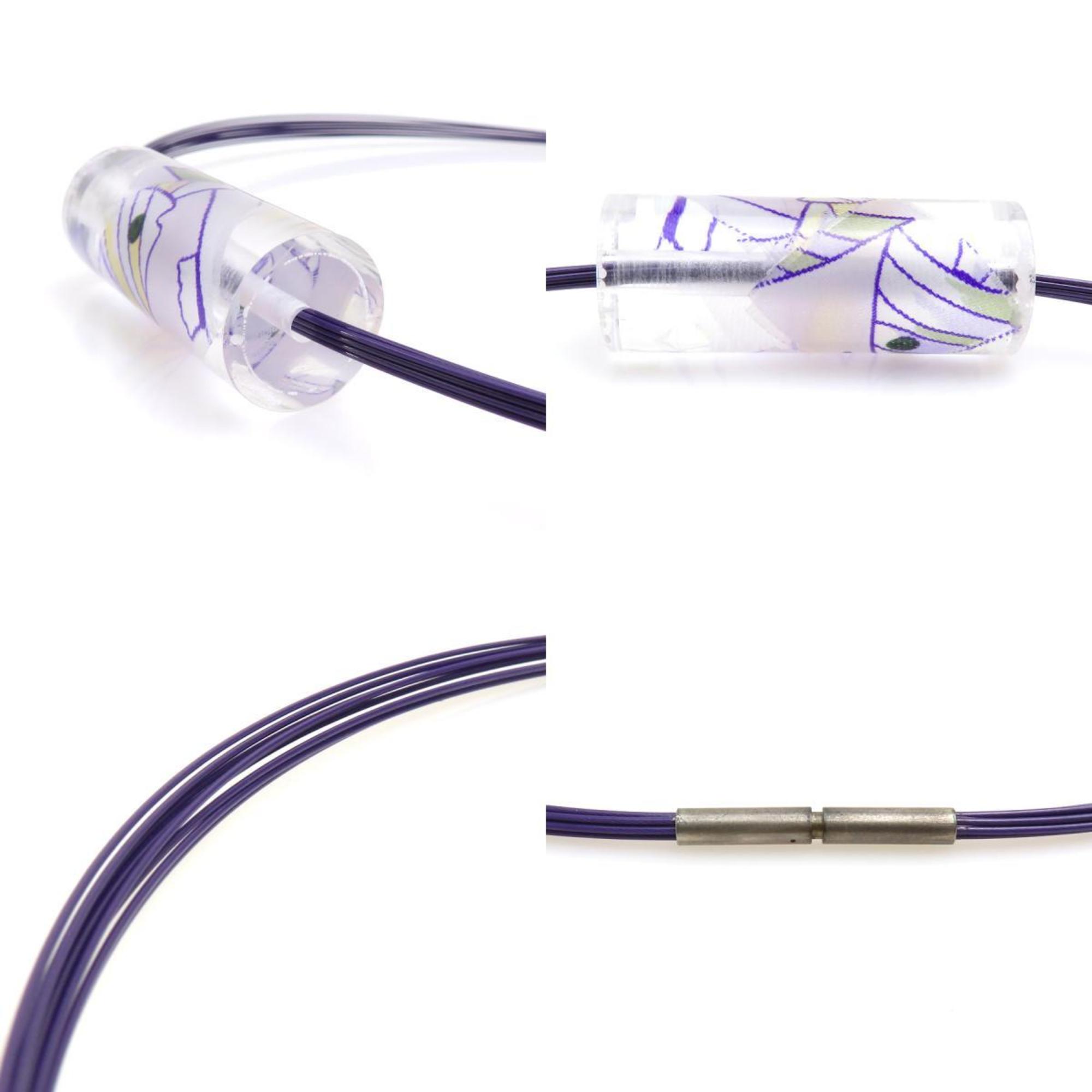Pendant Necklace Resin Purple
