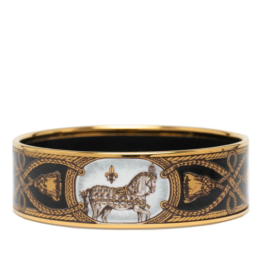 Enamel Bracelet Black Gold Multi-color