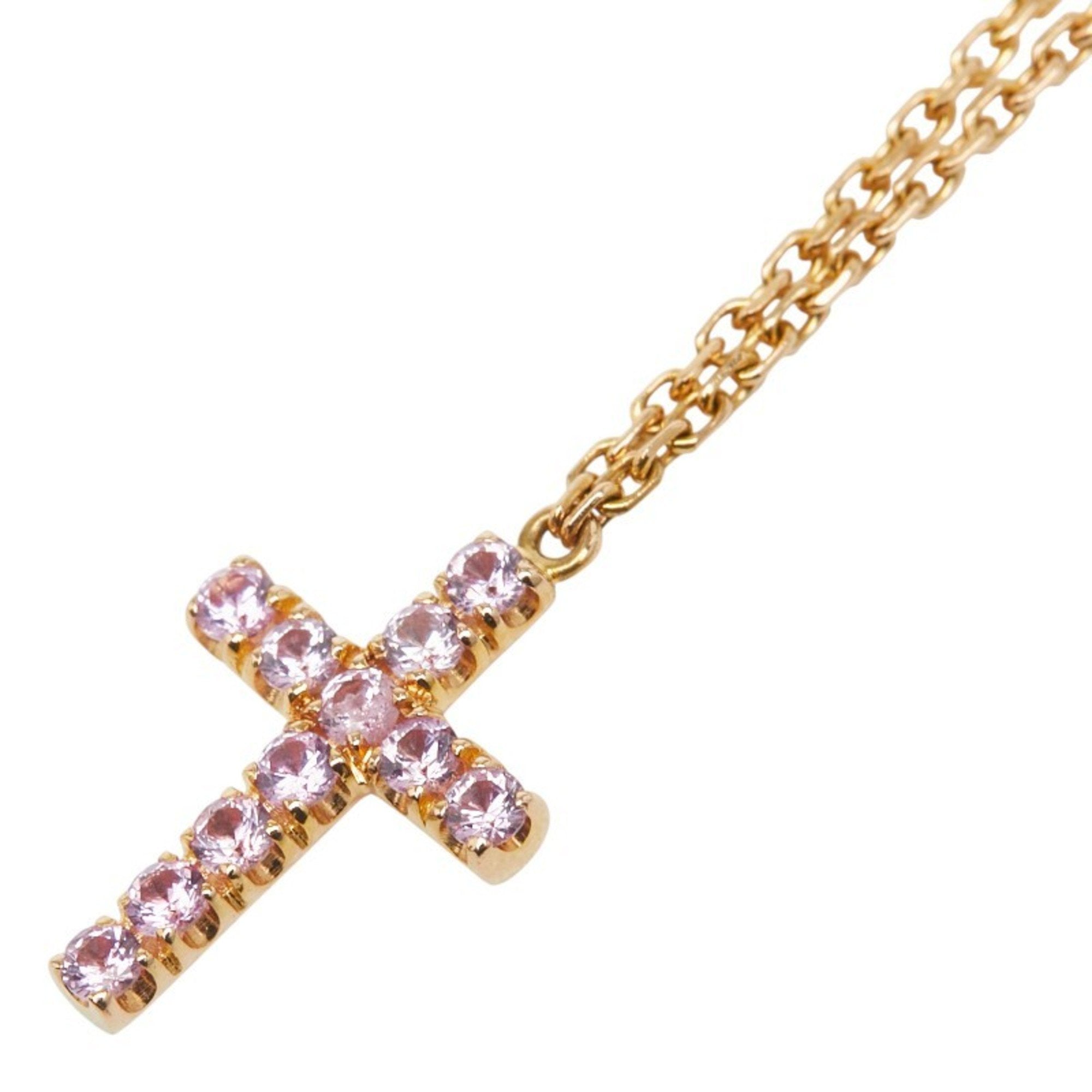 Pendant Necklace 18K Rose Gold with Sapphire
