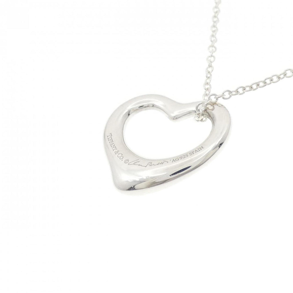 Open Heart Pendant Necklace Sterling Silver 15.4mm