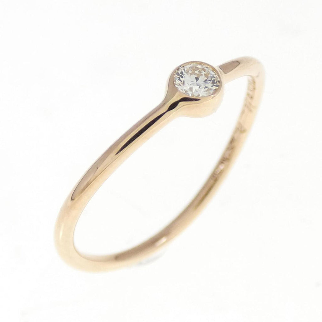 Wave Single Row Ring 18K Rose Gold with Diamond