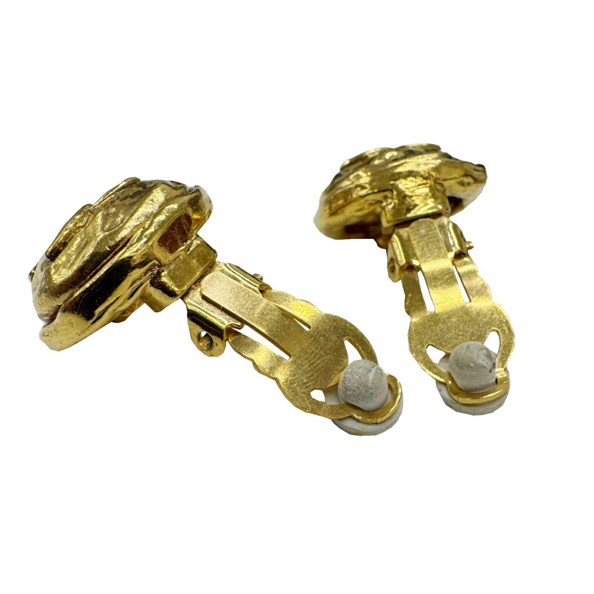 CC Logo Clip-On Earrings Metal Gold-Tone Metal