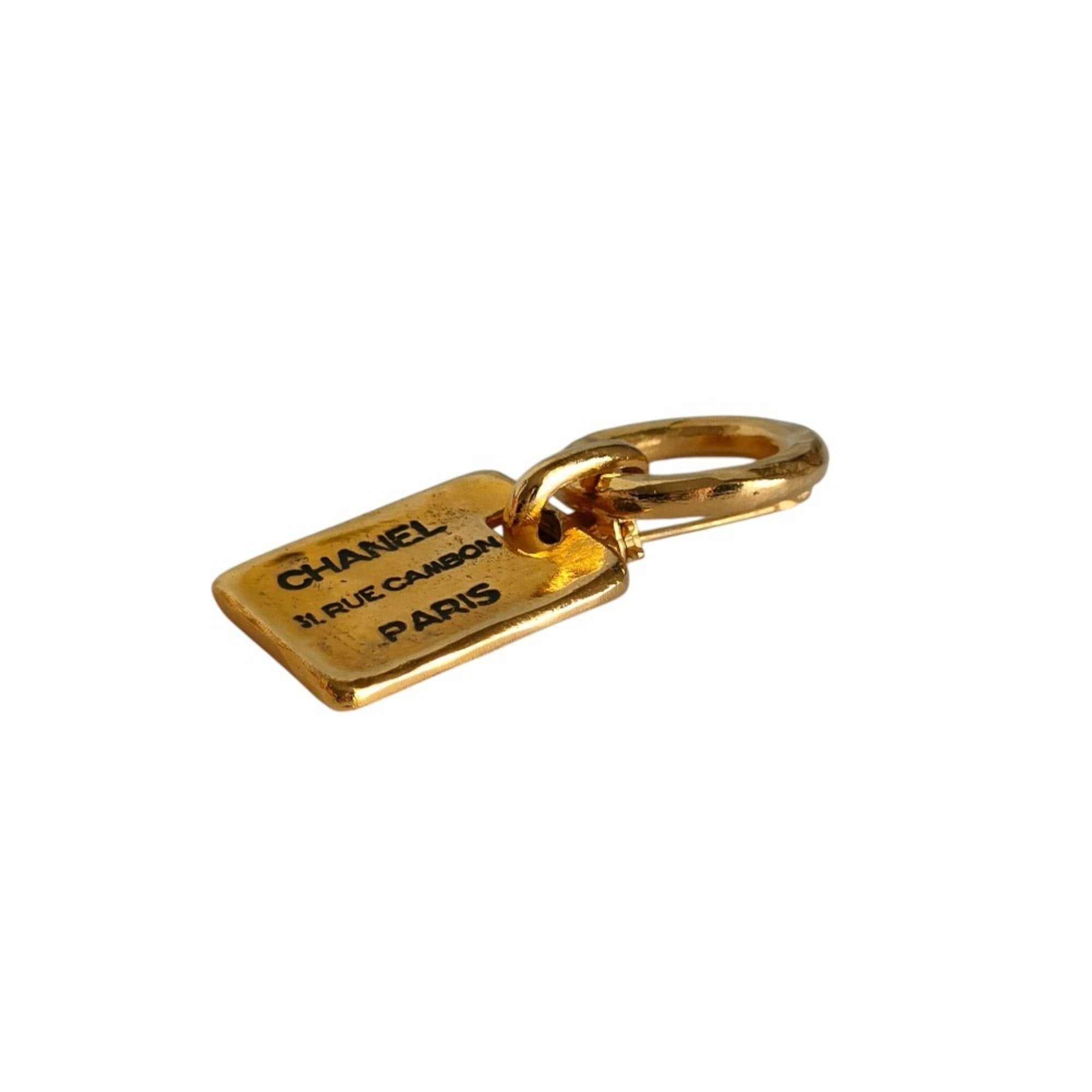 Brooch Gold Cambon Plate