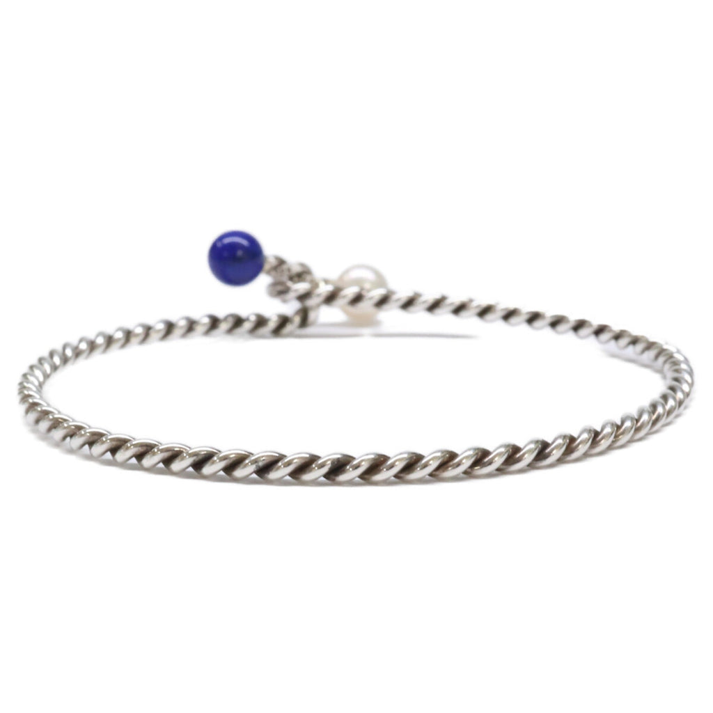 Bracelet Sterling Silver with Lapis Lazuli and Pearl