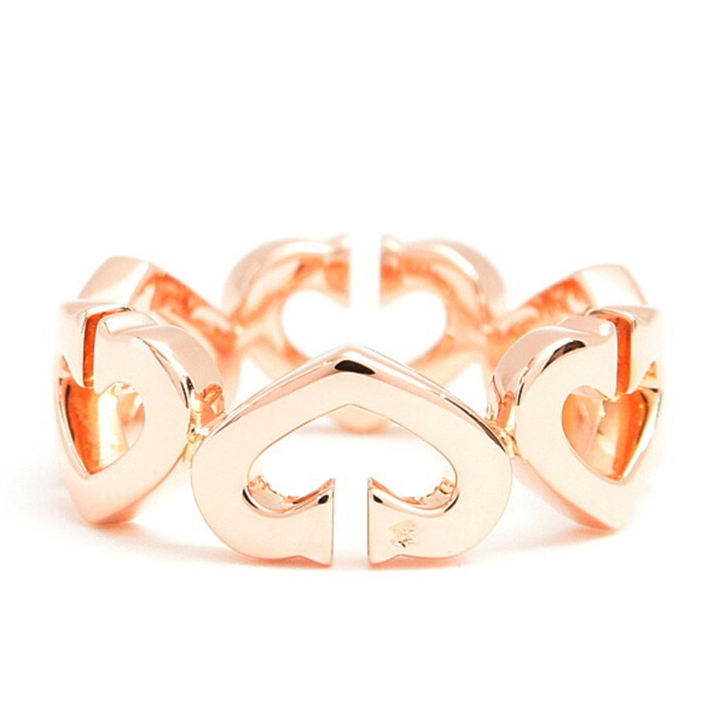 C Heart Ring 18K Rose Gold with Diamonds