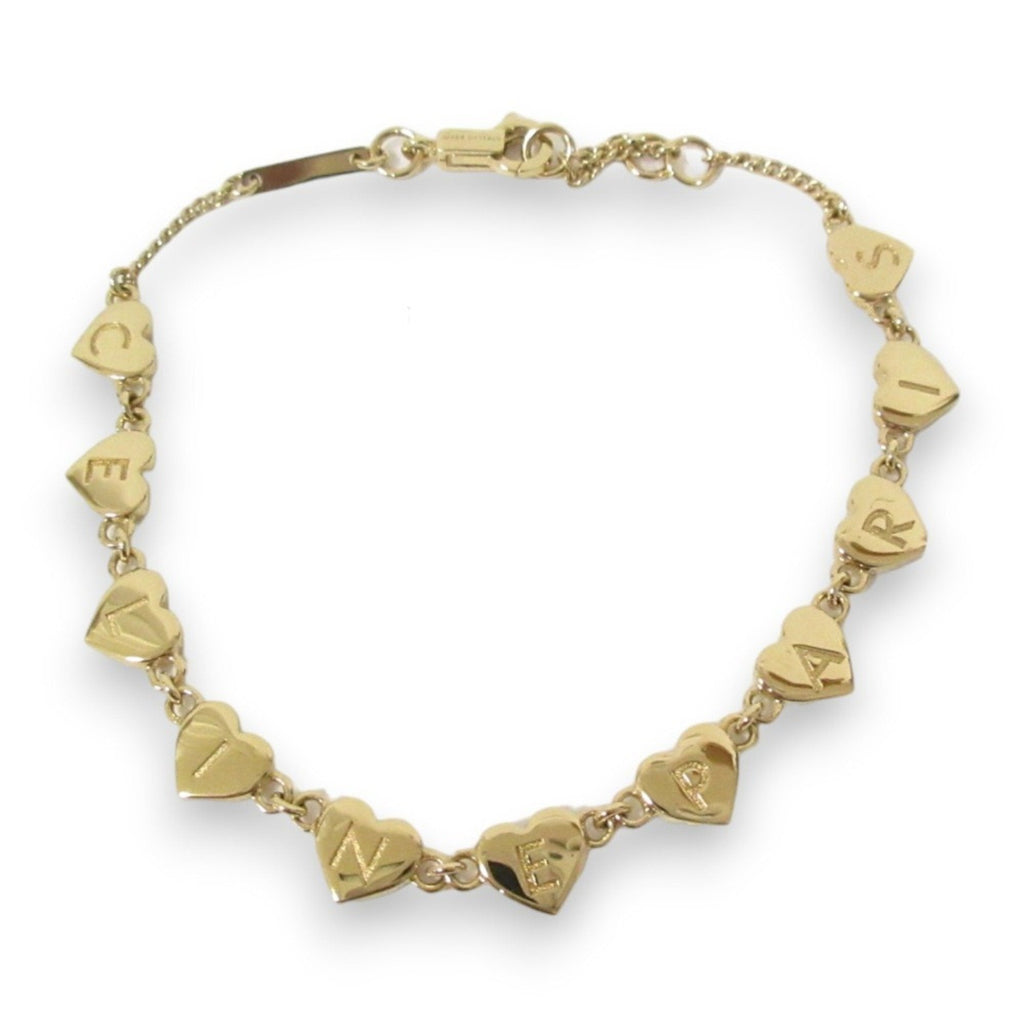 Heart Engraved Bracelet Gold