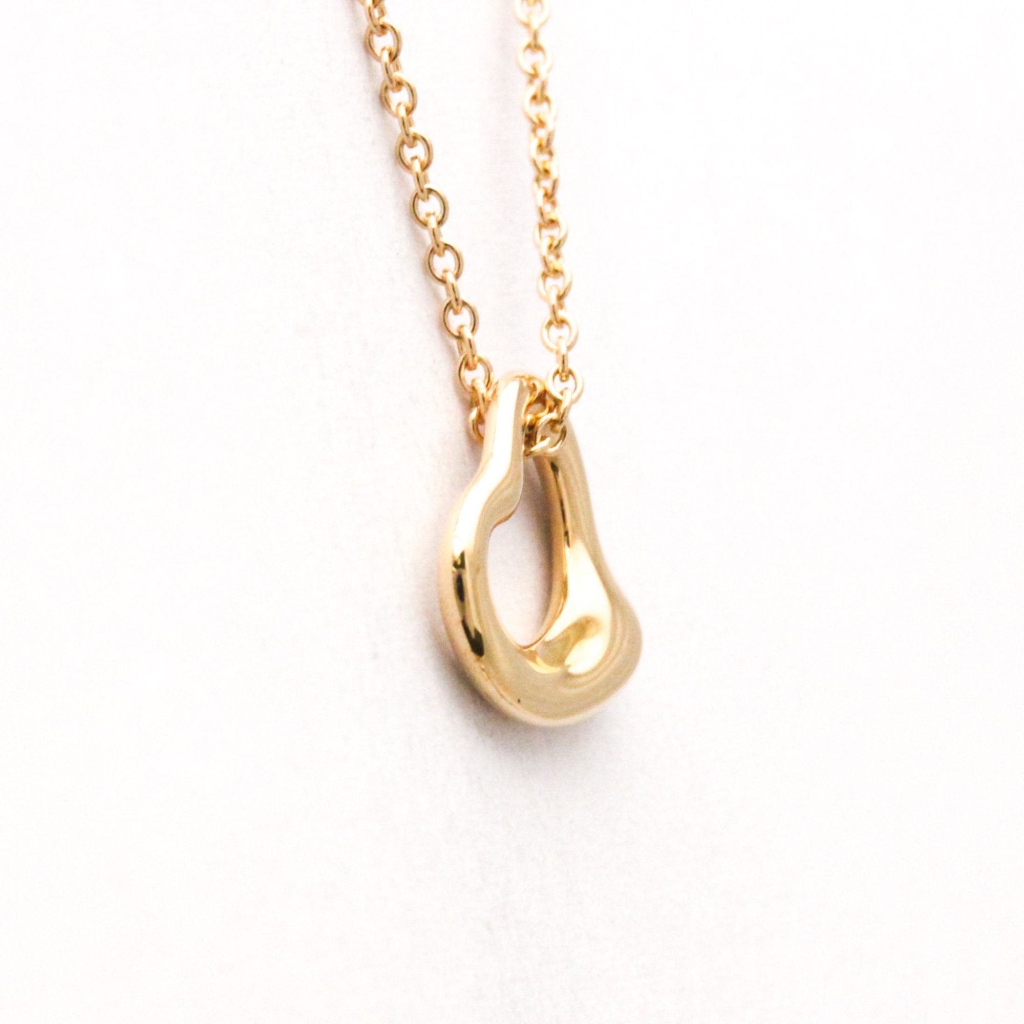 Open Heart Pendant Necklace 18K Rose Gold 11mm