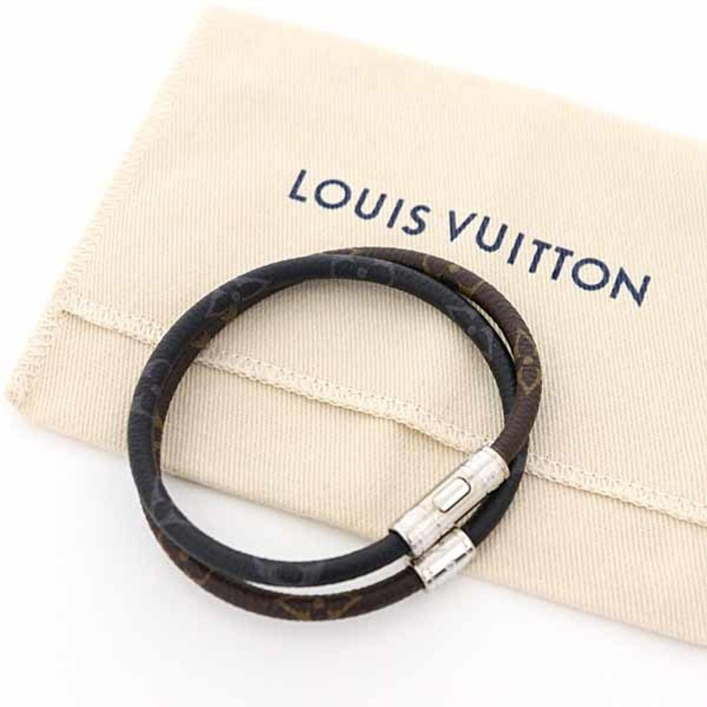 Keep It Bracelet Canvas and Monogram Eclipse Black Brown Silver