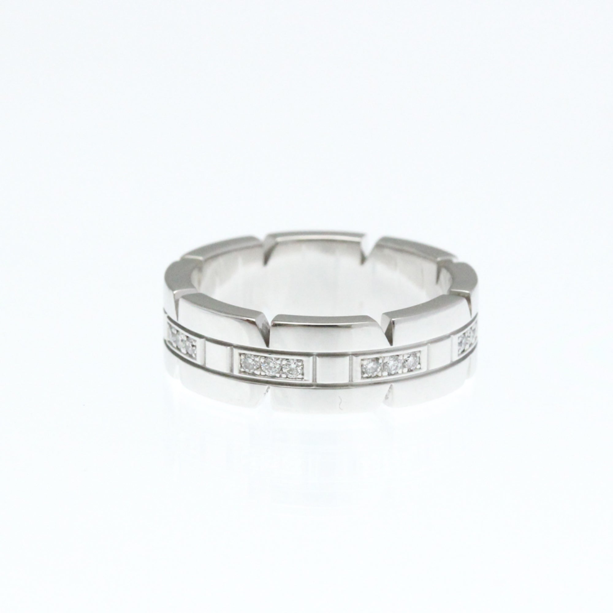 Band Ring 18K White Gold with Diamond