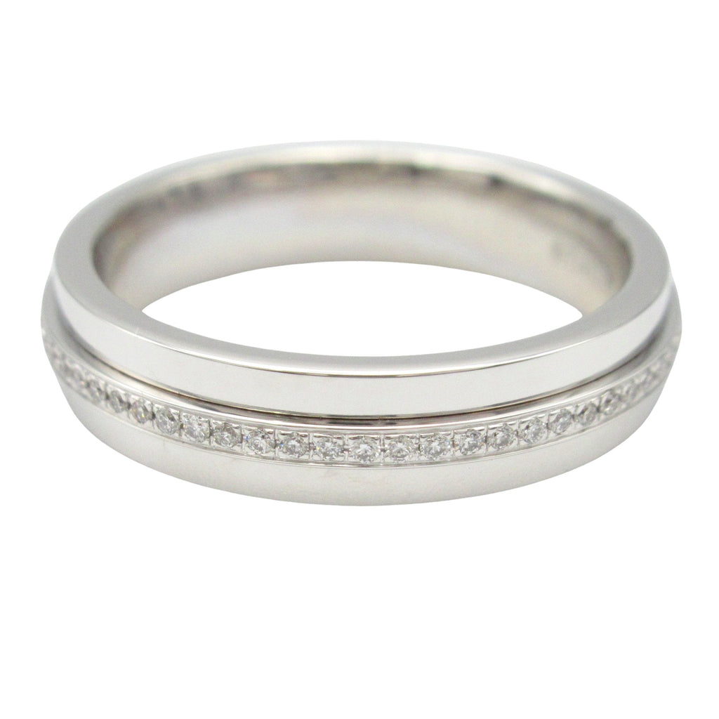 T Narrow Ring 18K White Gold with Diamond