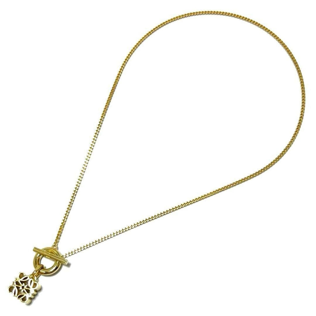 Anagram Pendant Necklace Gold and Sterling Silver
