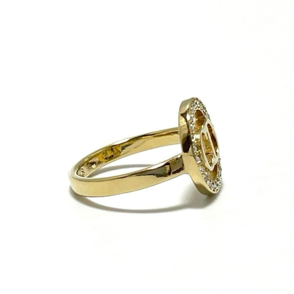 Band Ring Metal and Rhinestone
