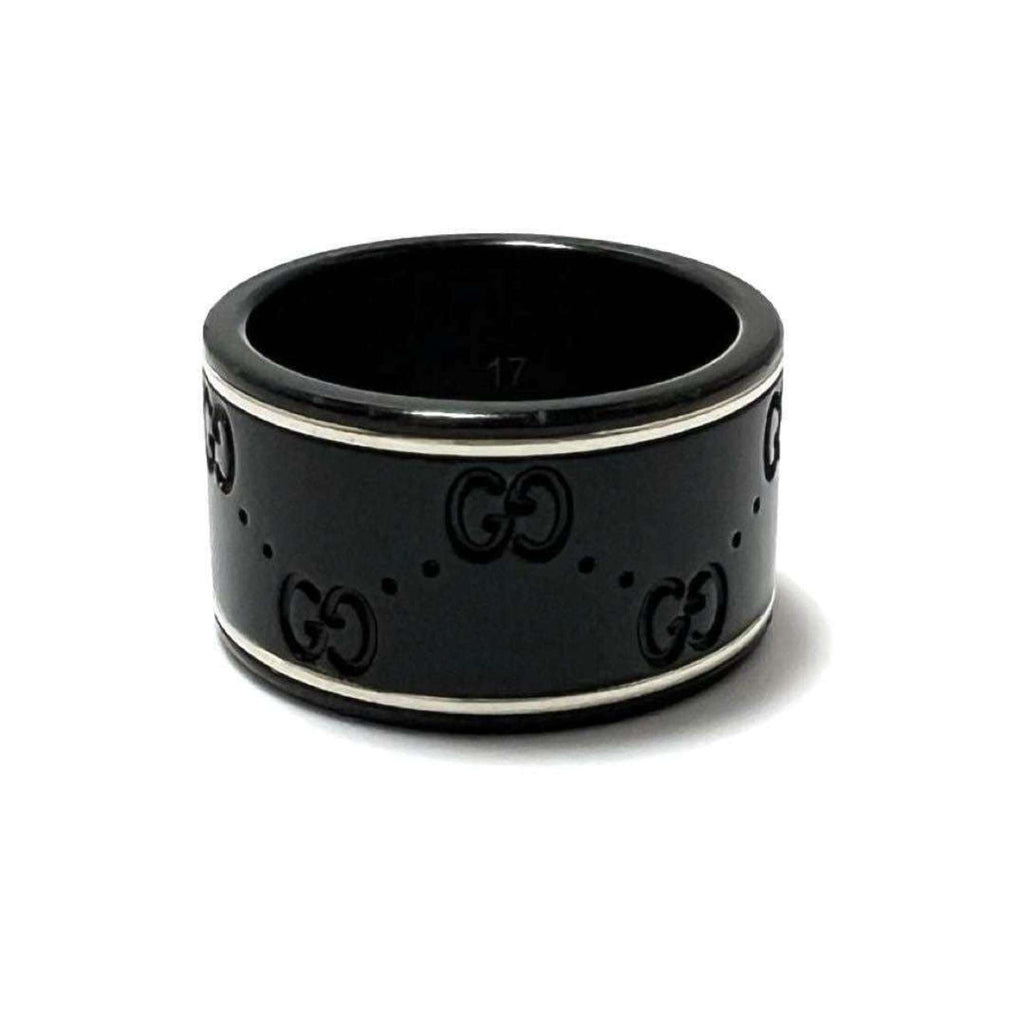 Band Ring 18K White Gold and Ceramic