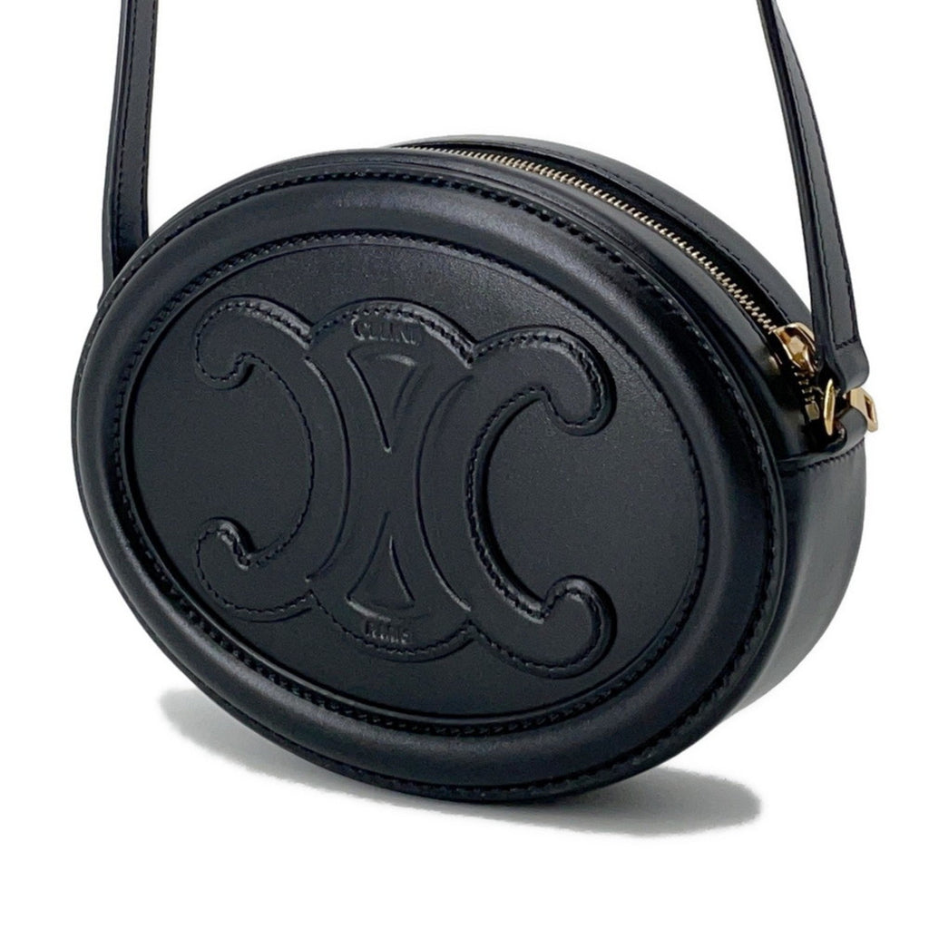 Triomphe Oval Crossbody Bag Leather