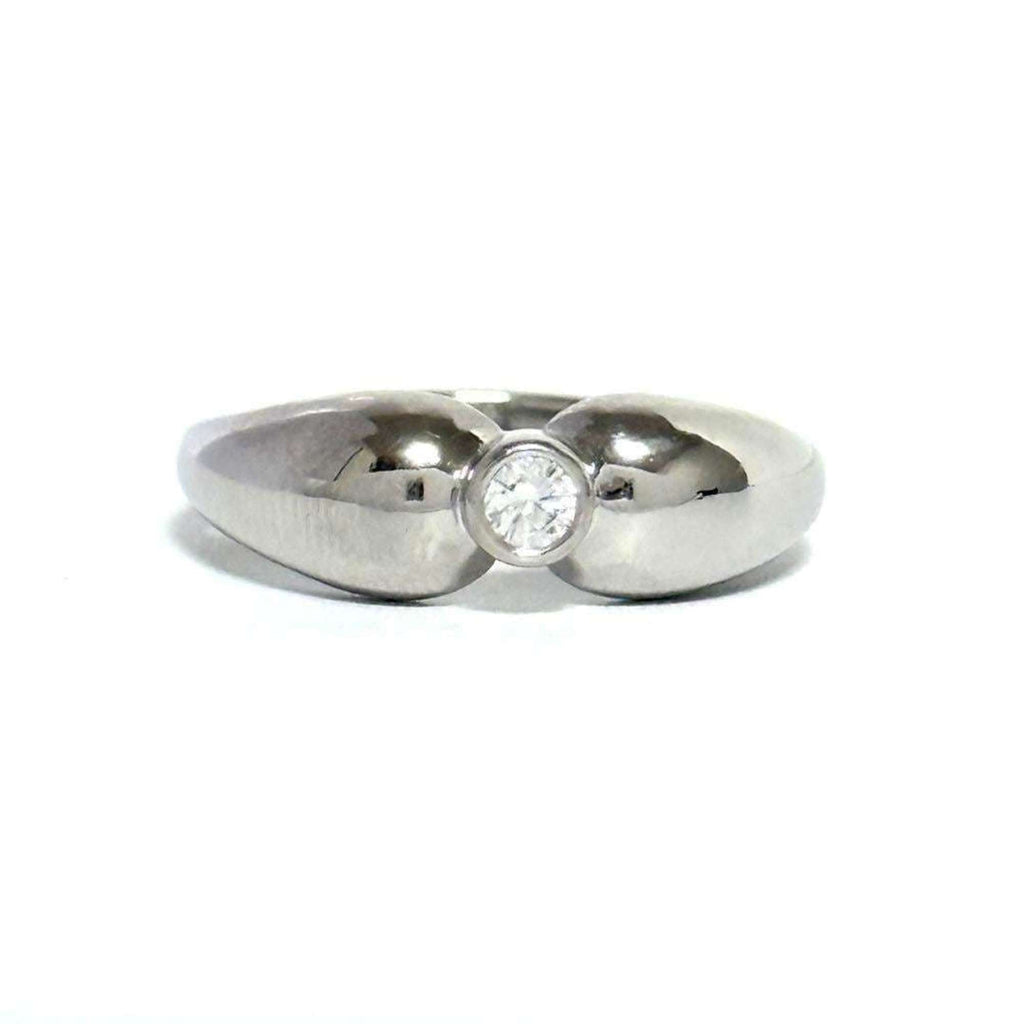 Double Teardrop Ring Platinum