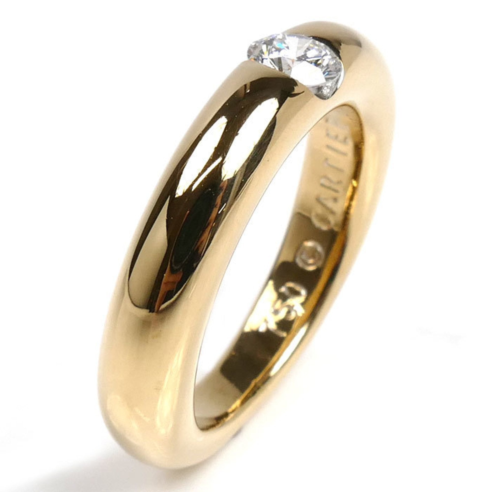 Band Ring 18K Yellow Gold with Diamond