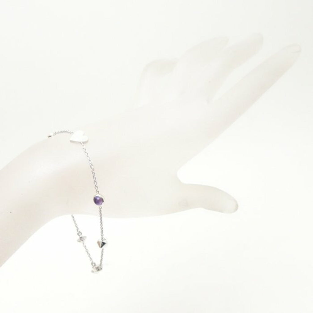 Charm Bracelet Sterling Silver with Amethyst