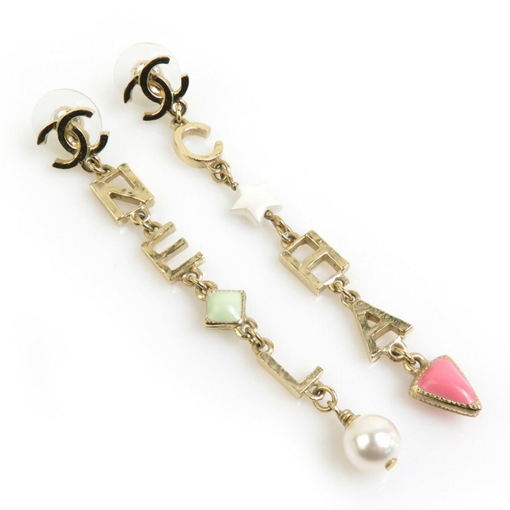 CC Logo Earrings Gold-Tone Metal Gold-Tone Metal