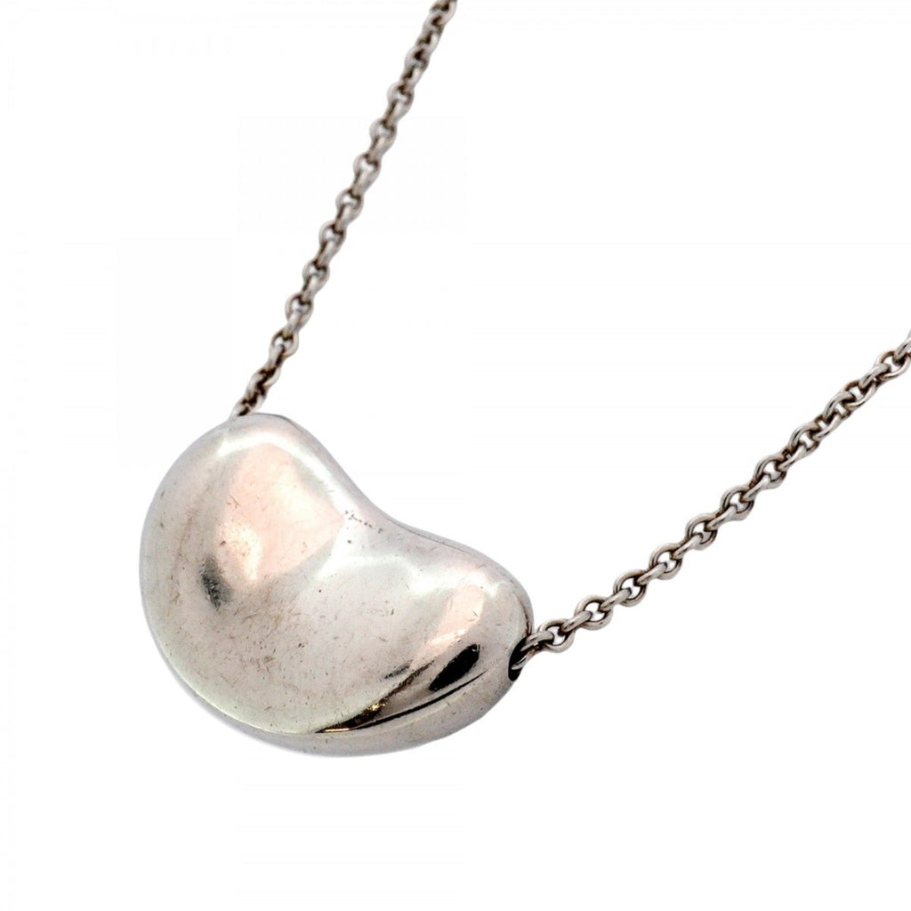 Bean Pendant Necklace Sterling Silver 12.8mm