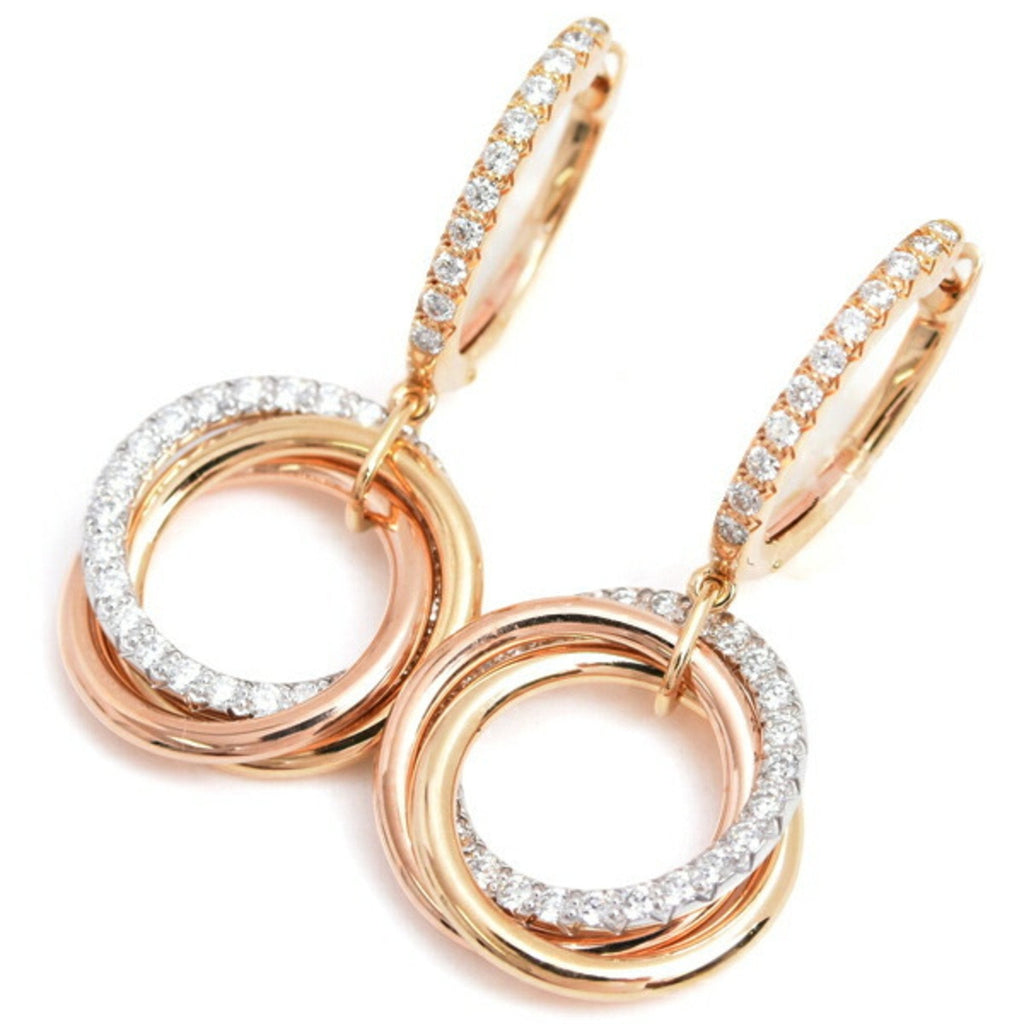 Trinity Earrings 18K Tricolor Gold