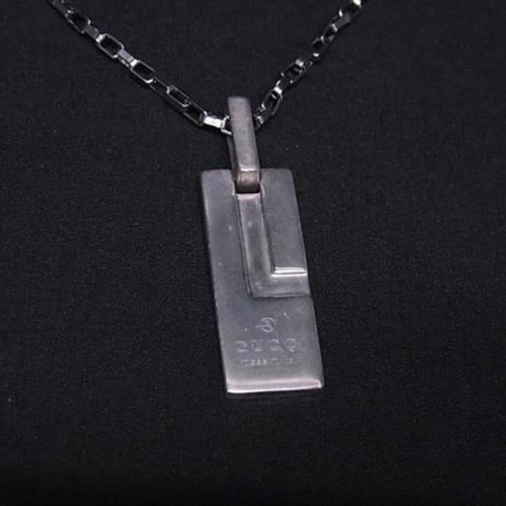 G-Plate Pendant Necklace Sterling Silver