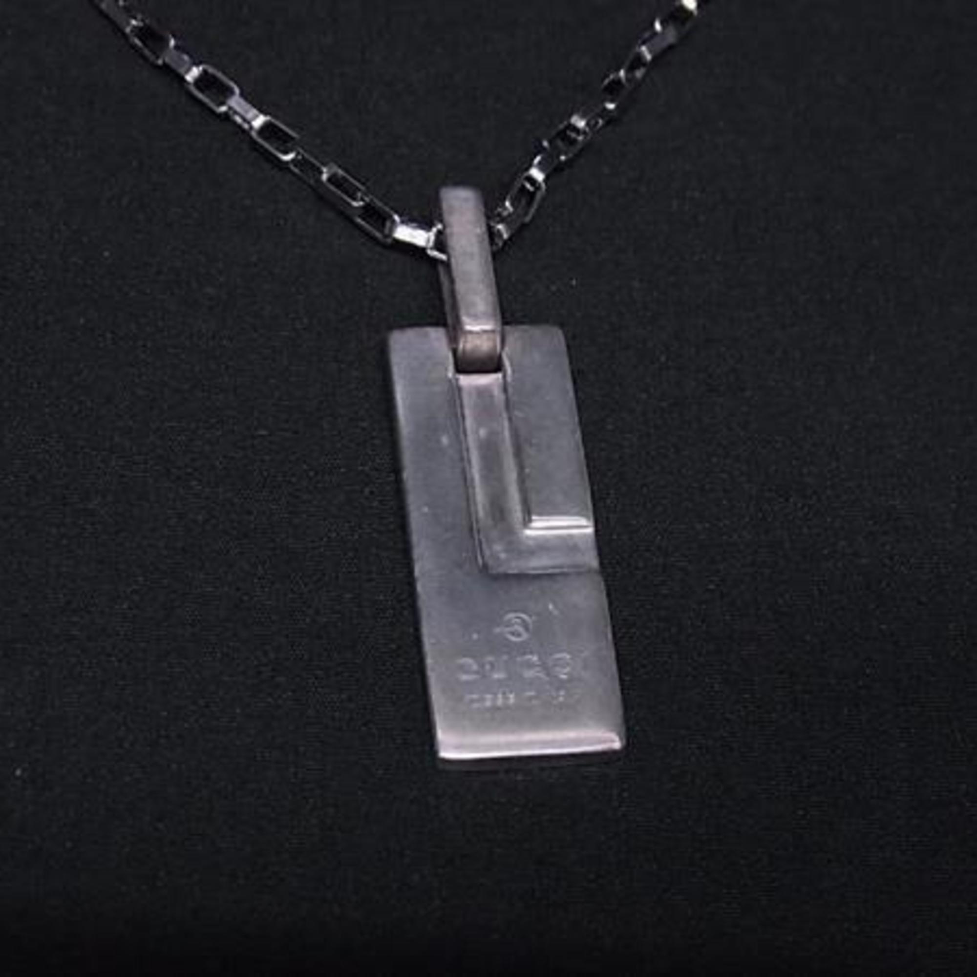 G-Plate Pendant Necklace Sterling Silver