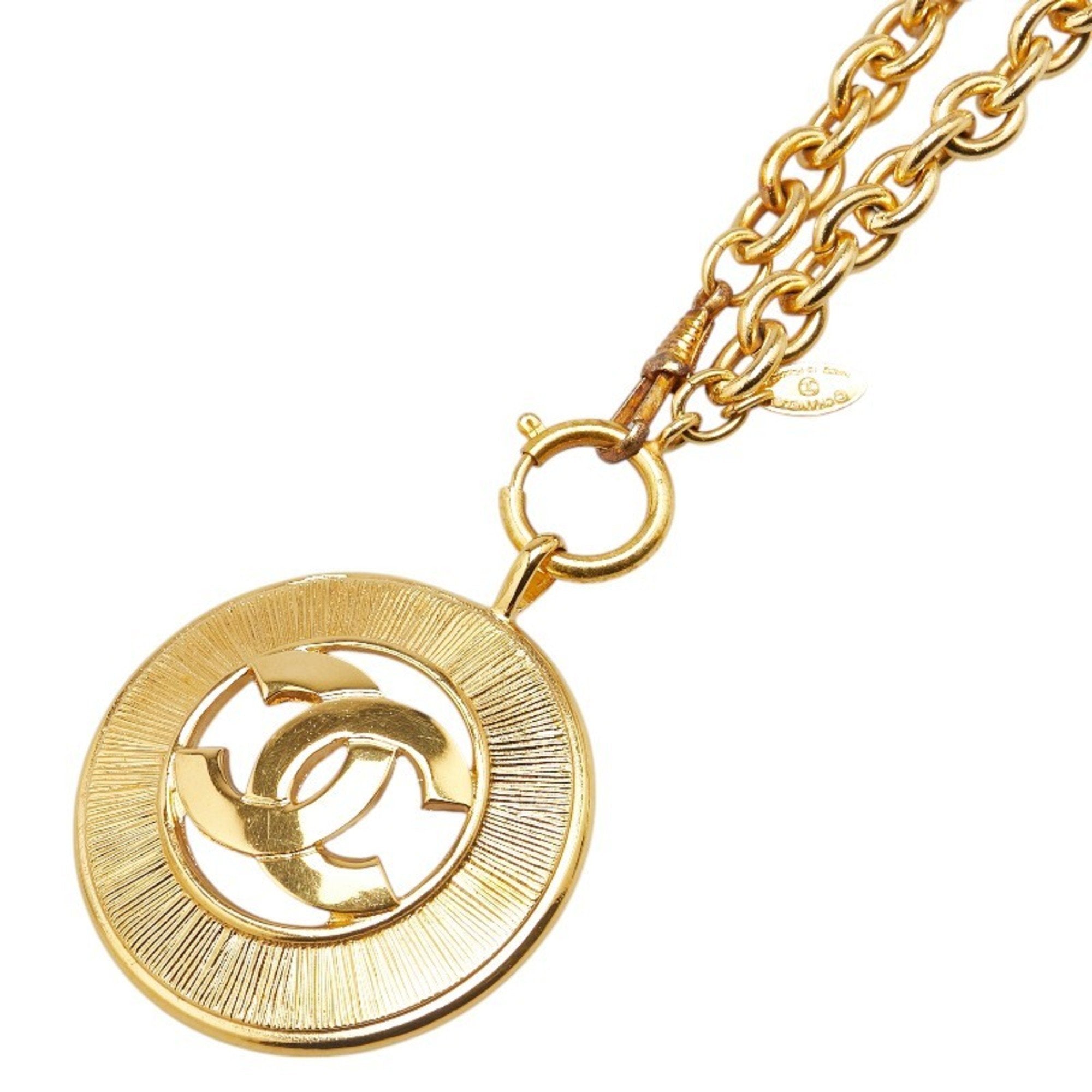 CC Logo Pendant Necklace Metal