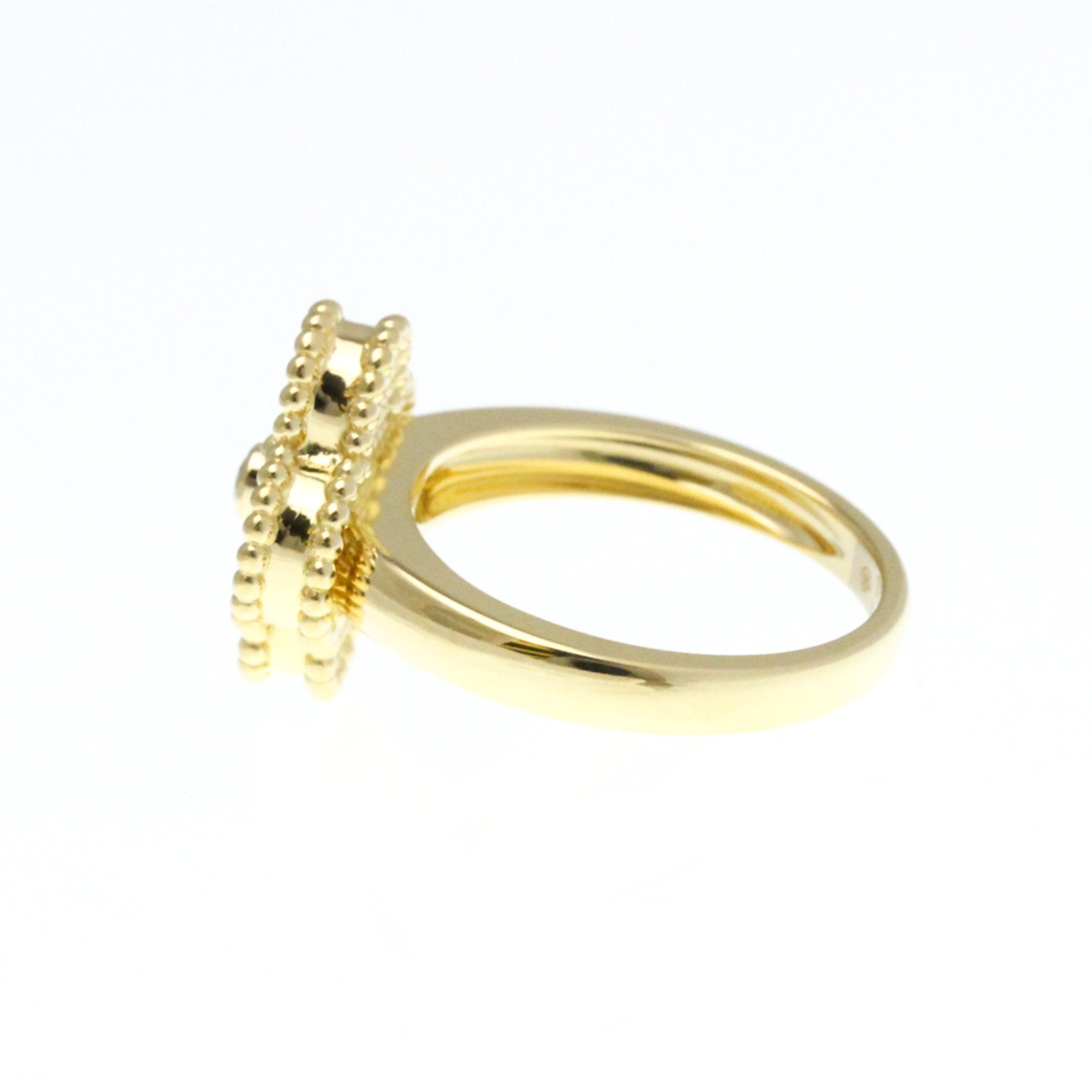 Vintage Alhambra Ring 18K Yellow Gold and Onyx