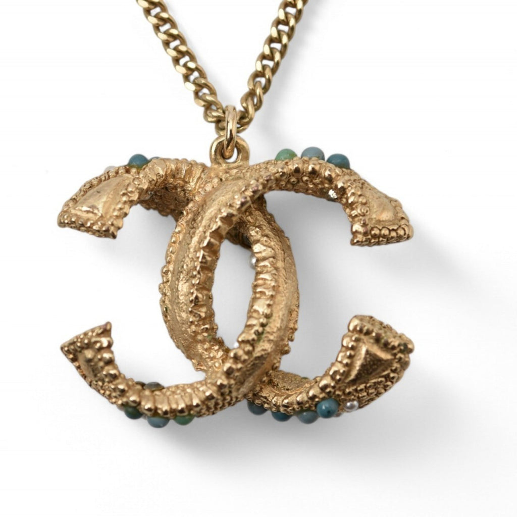 CC Logo Pendant Necklace Metal