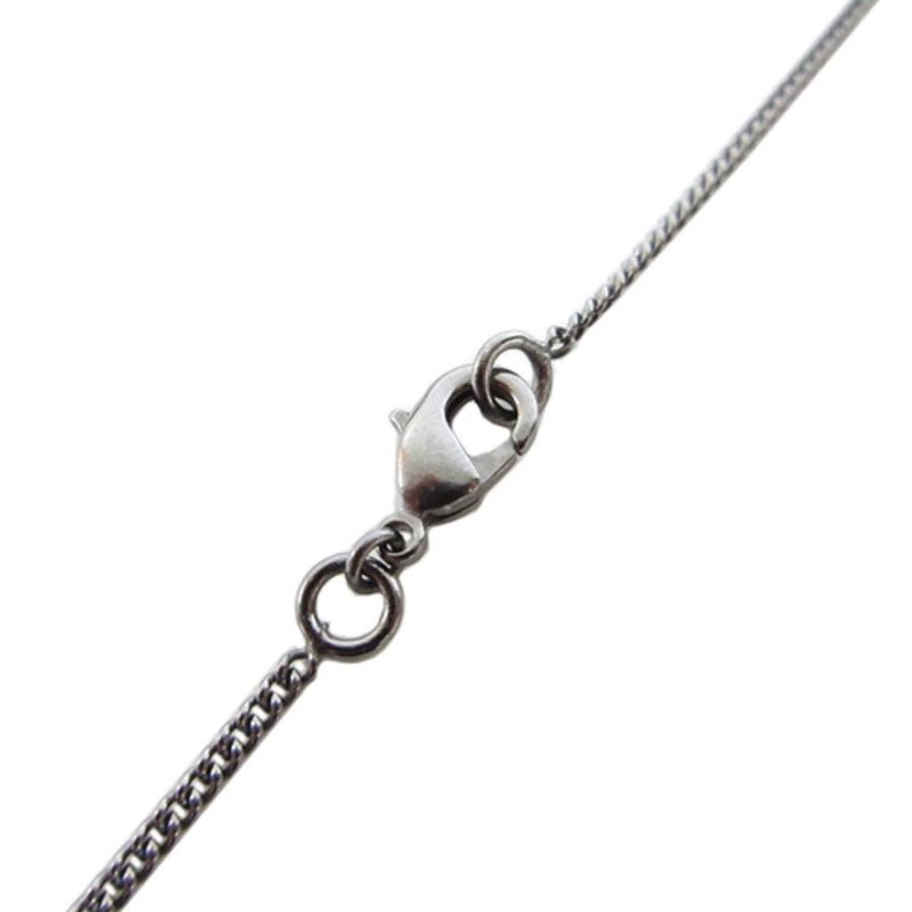 CC Logo Pendant Necklace Silver-Tone Metal