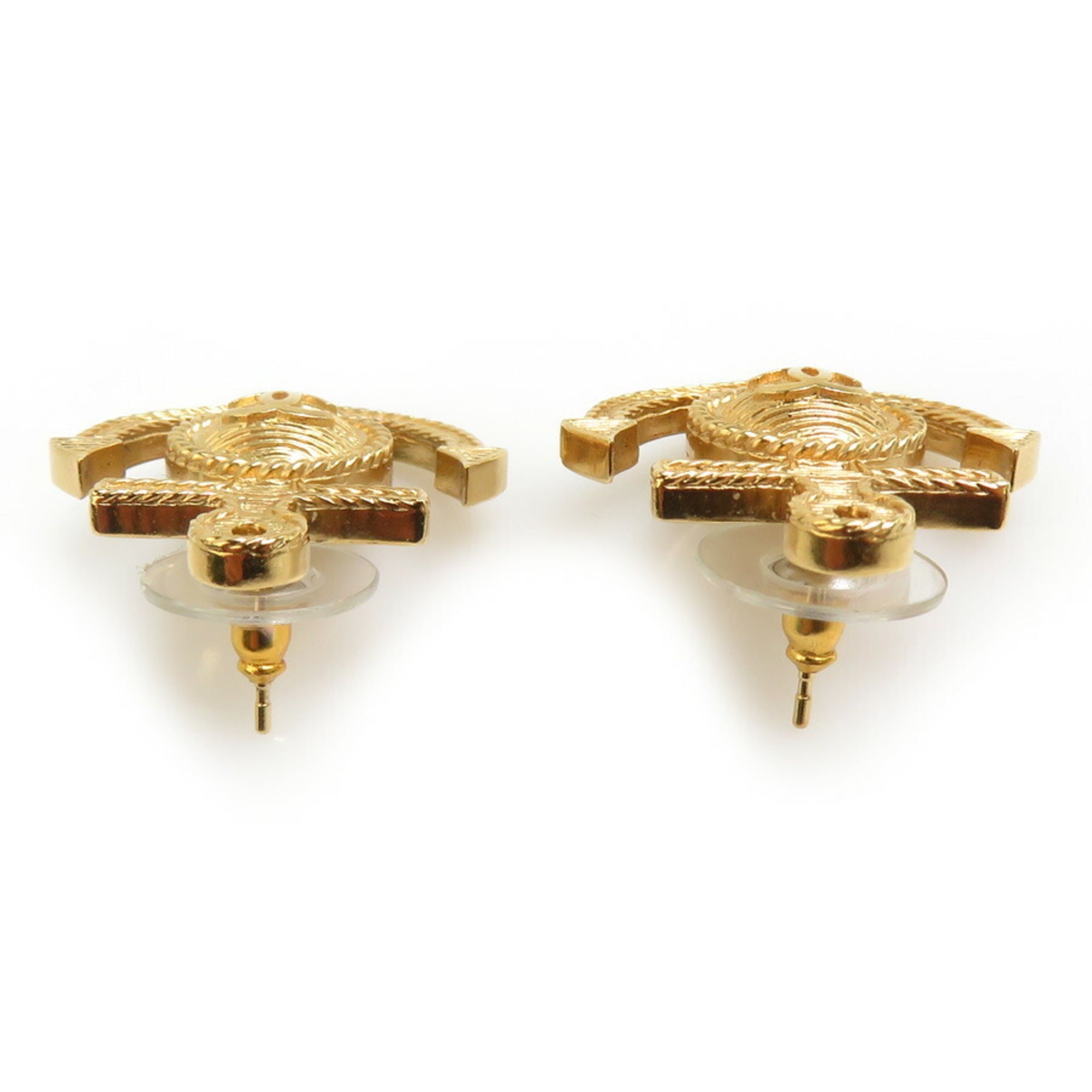 CC Logo Earrings Gold-Tone Metal Gold-Tone Metal