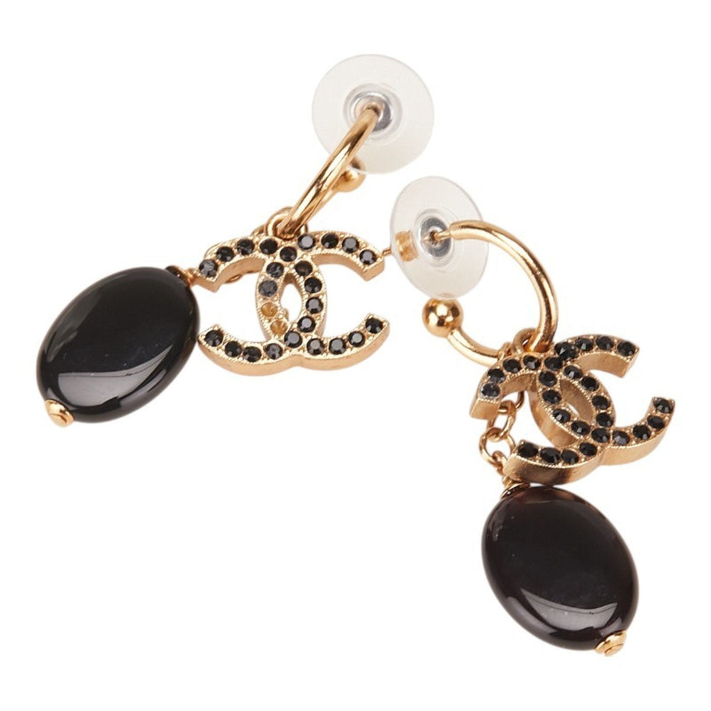 CC Logo Hoop Earrings Gold-Tone Metal Gold-Tone Metal