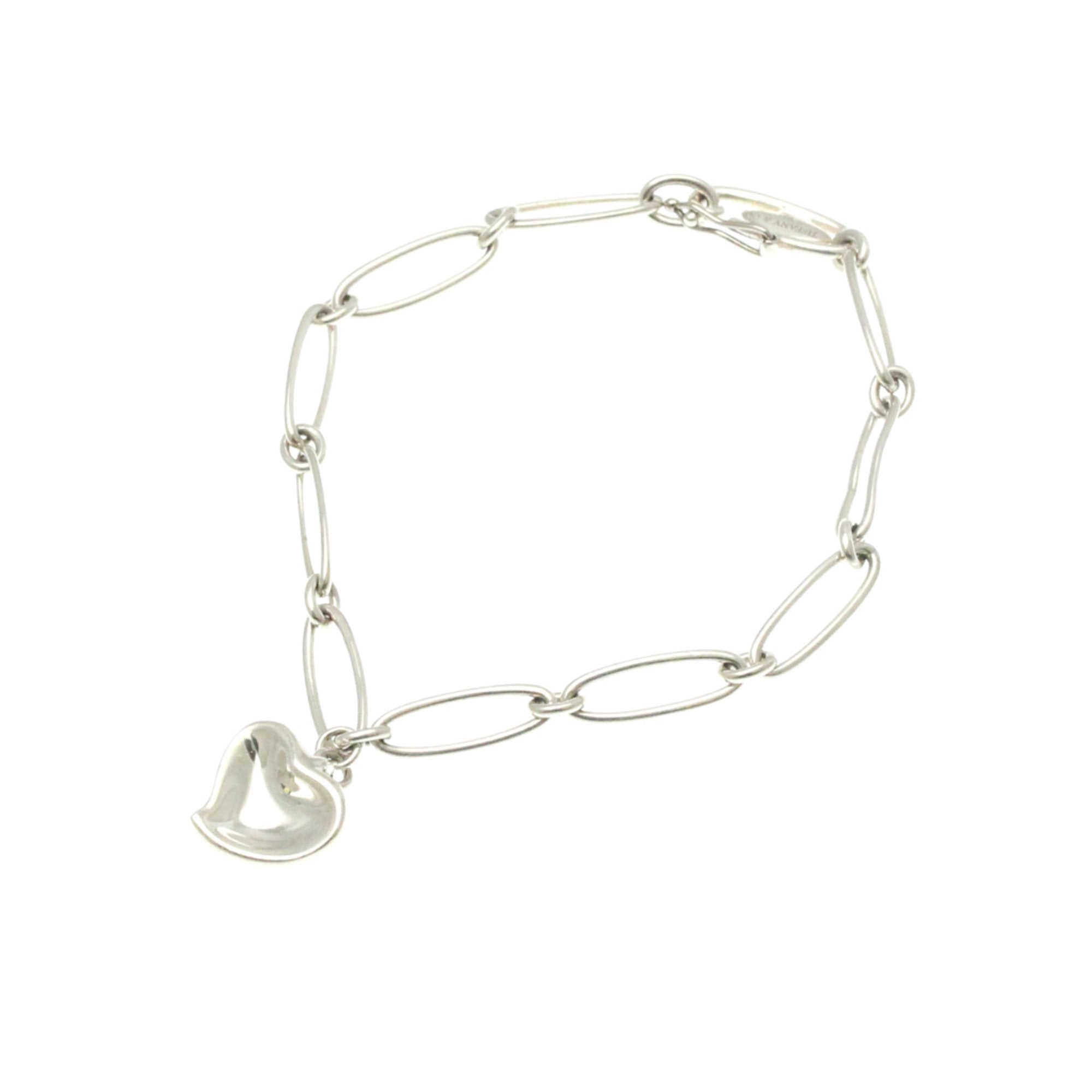 Full Heart Charm Bracelet Sterling Silver
