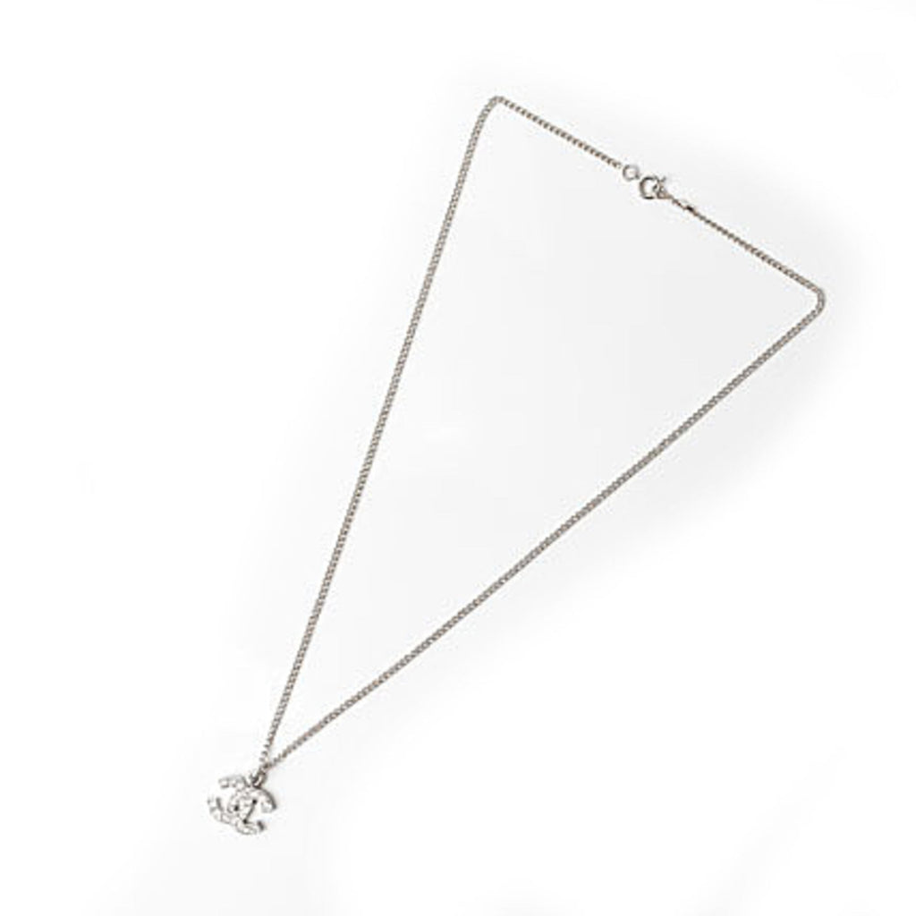 CC Logo Pendant Necklace Sterling Silver